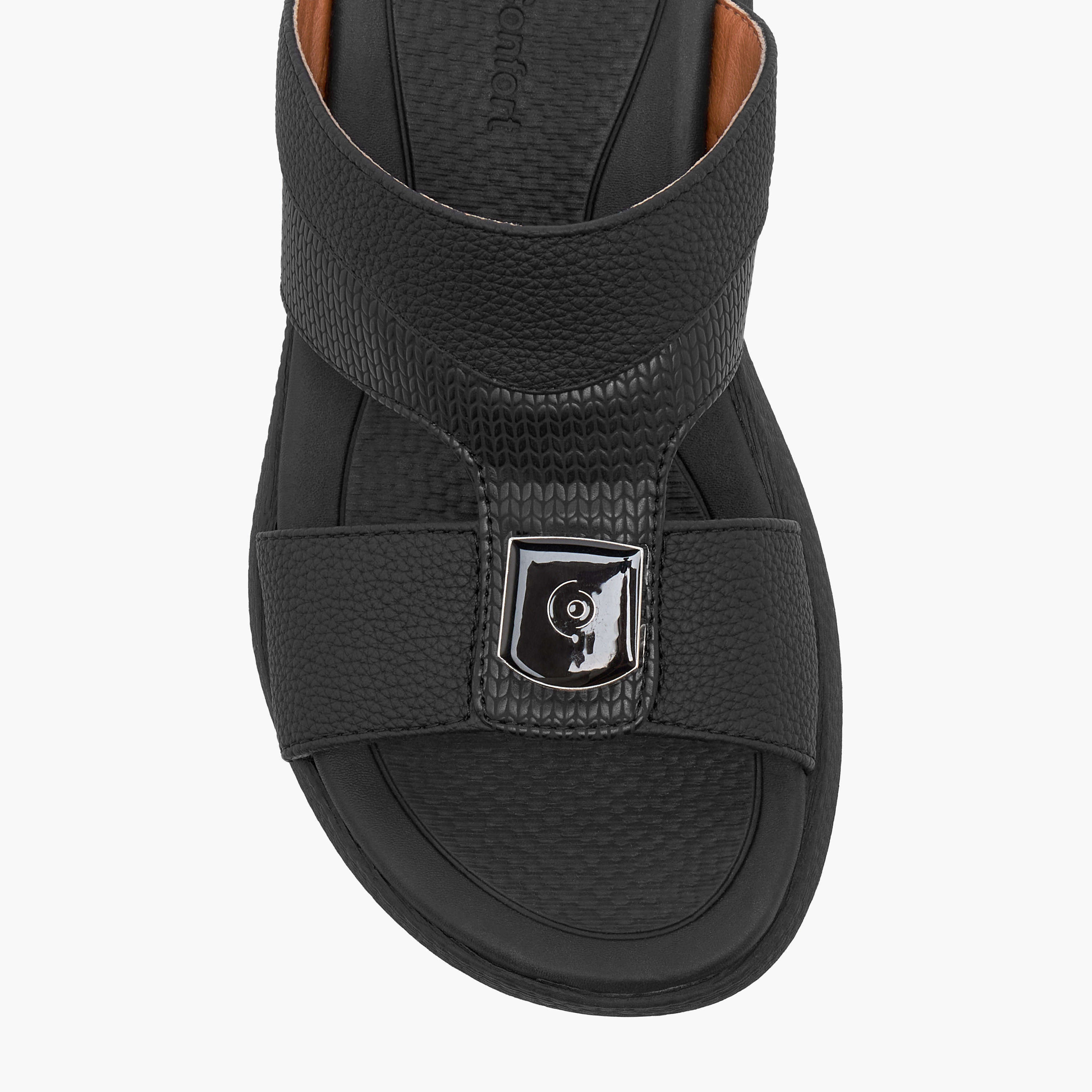 Le Confort Textured Comfort Arabic Sandals with Metal Accent-boys-shoes-sandals-image-3