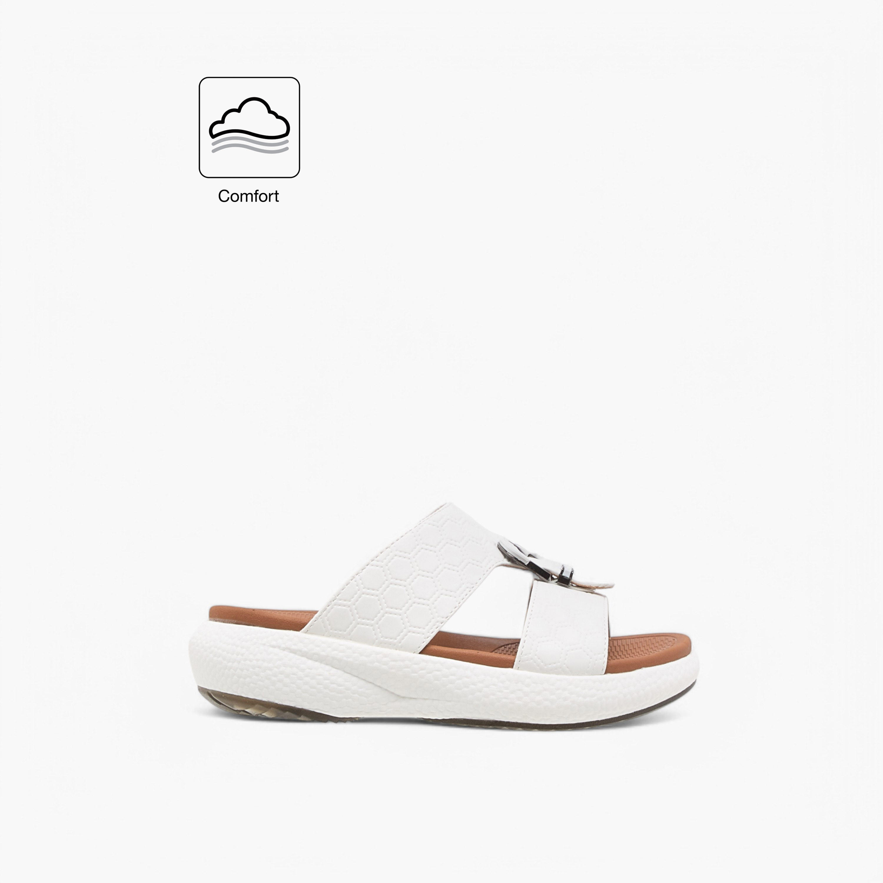 Le Confort Textured Slip-On Comfort Arabic Sandal-boys-shoes-sandals-image-2