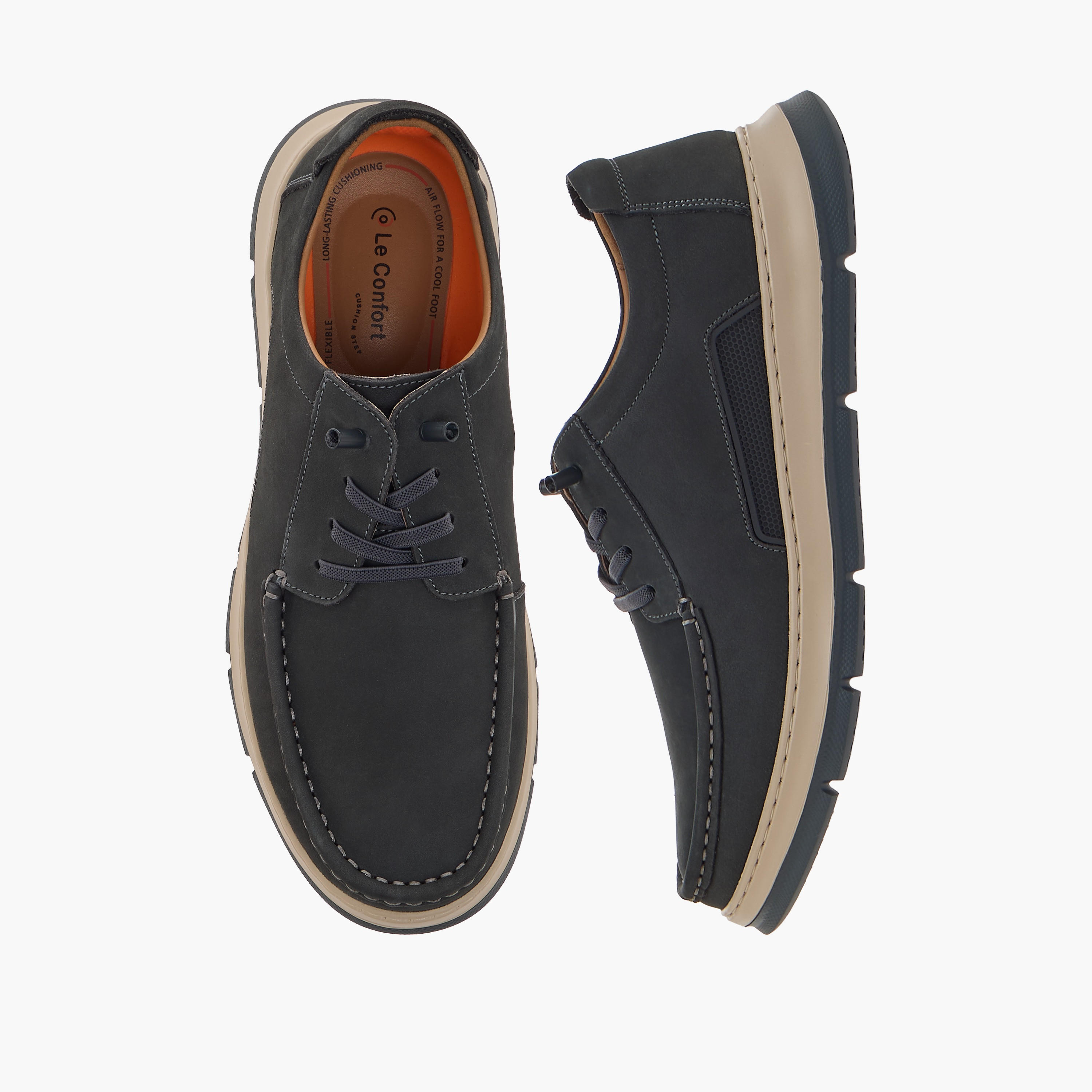 حذاء ديربي جلد سهل الارتداء للرجال من لو كونفورت-men-shoes-formalshoes-image-1