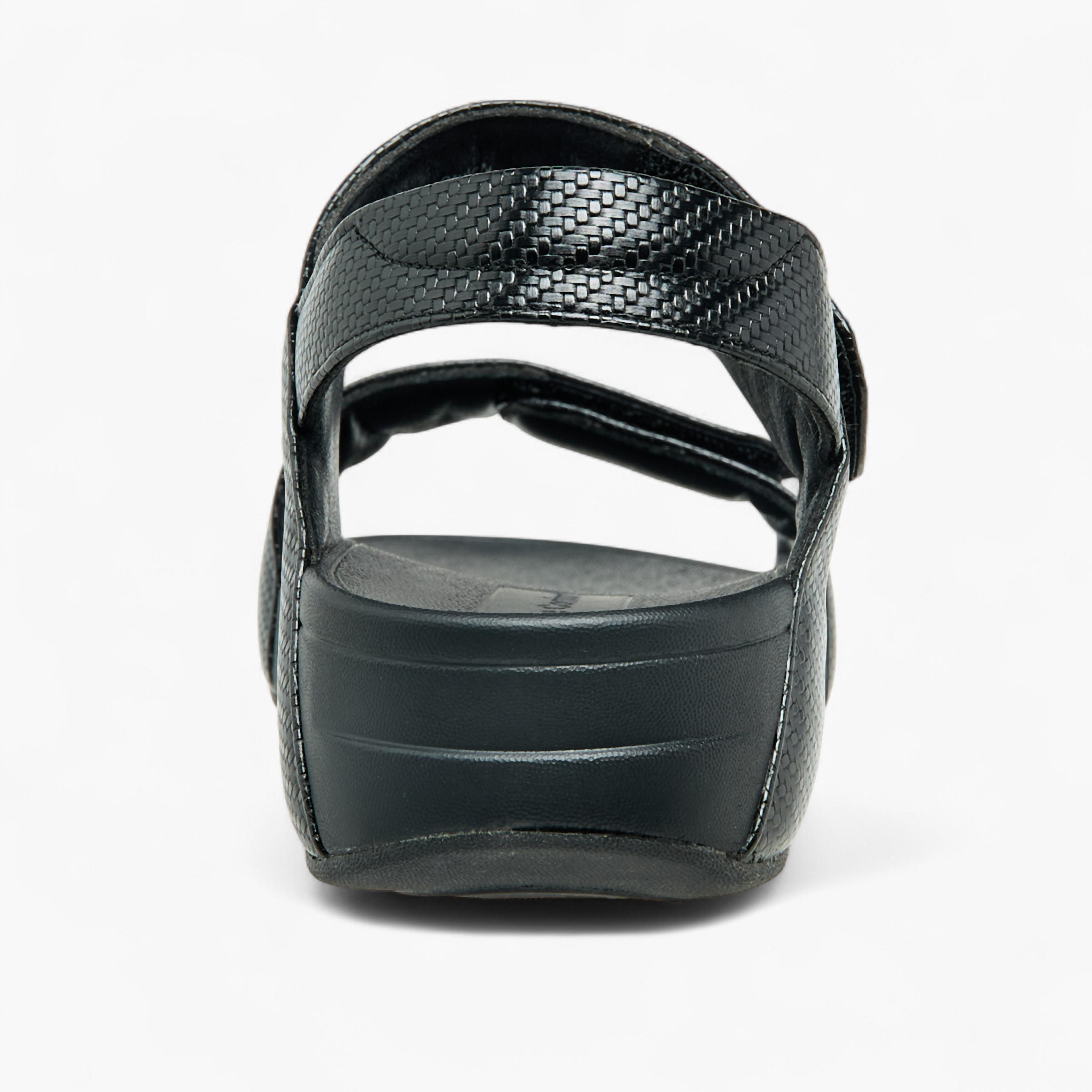 Le Confort Women Textured Hook and Loop Strap Sandals-women-shoes-sandals-heeled-image-5