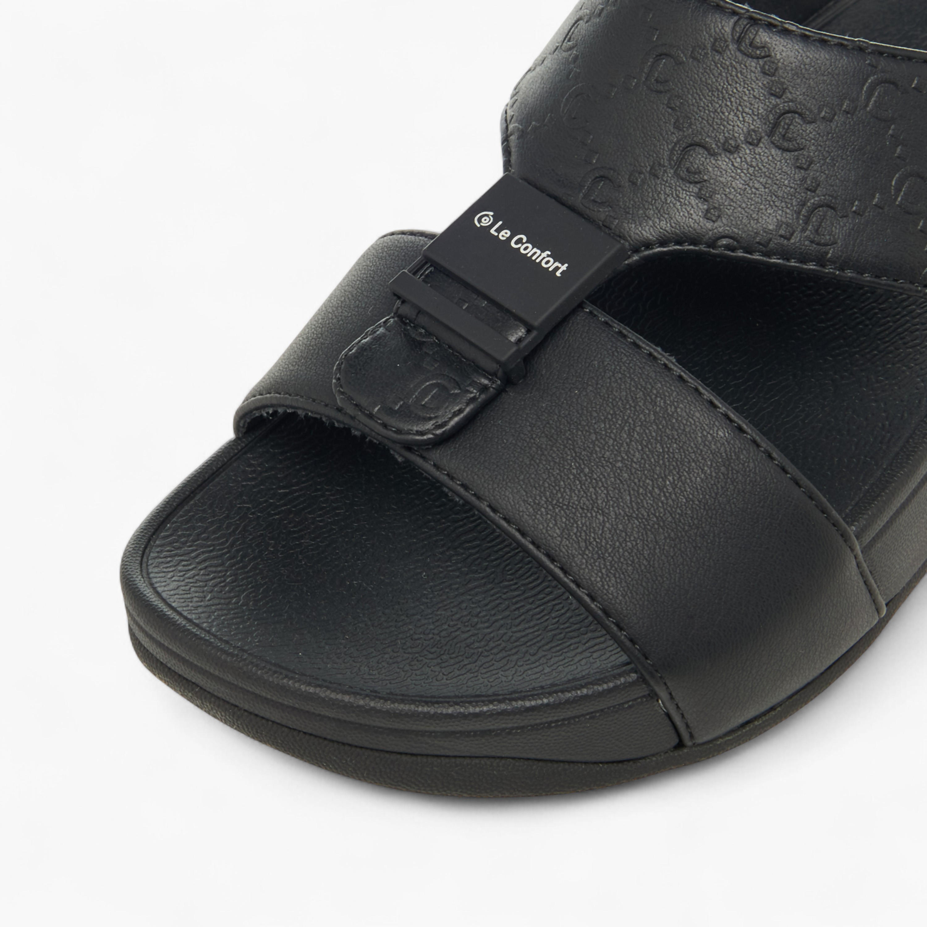 Le Confort Boys Monogram Embossed Arabic Sandals-boys-shoes-sandals-image-4