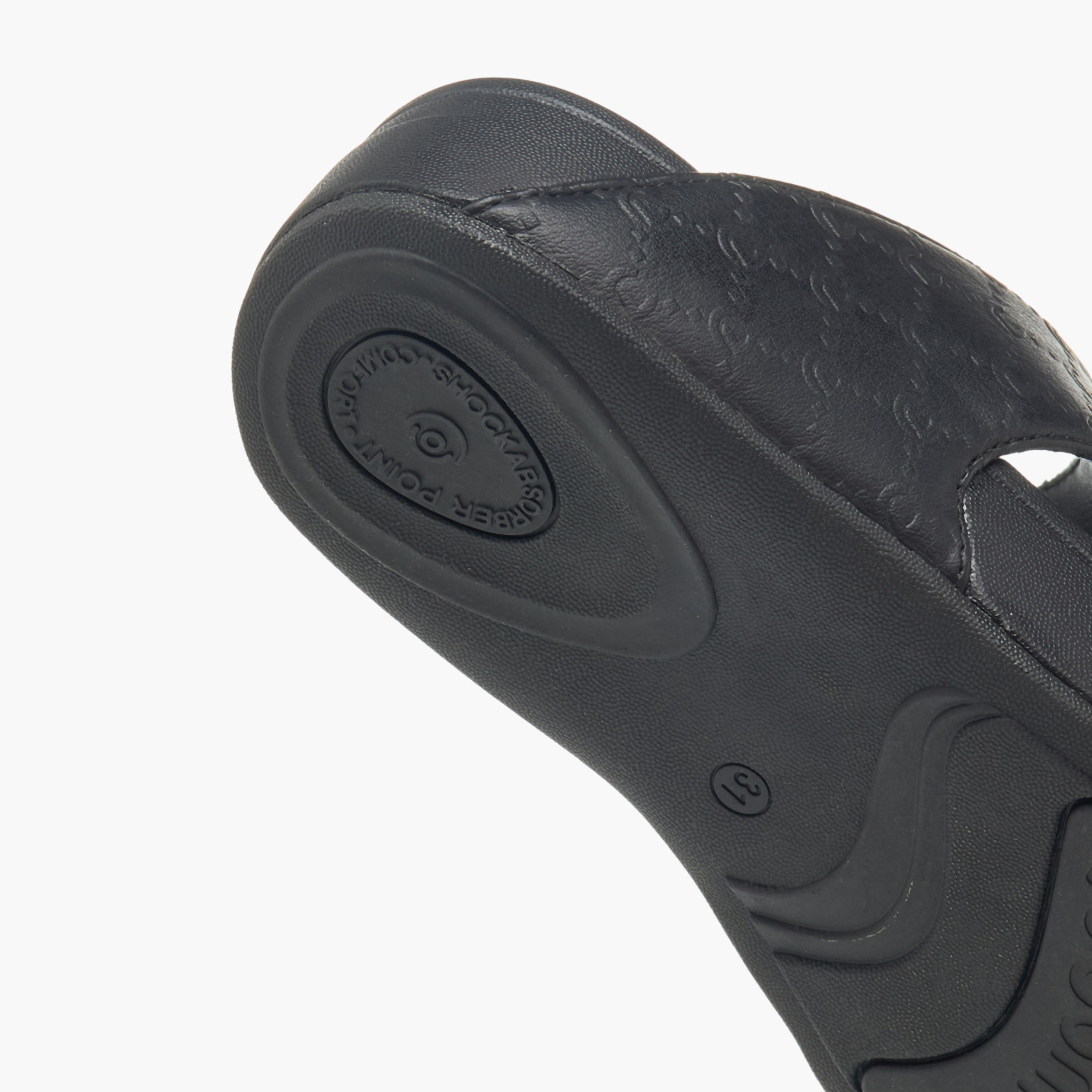 Le Confort Boys Monogram Embossed Arabic Sandals-boys-shoes-sandals-image-6