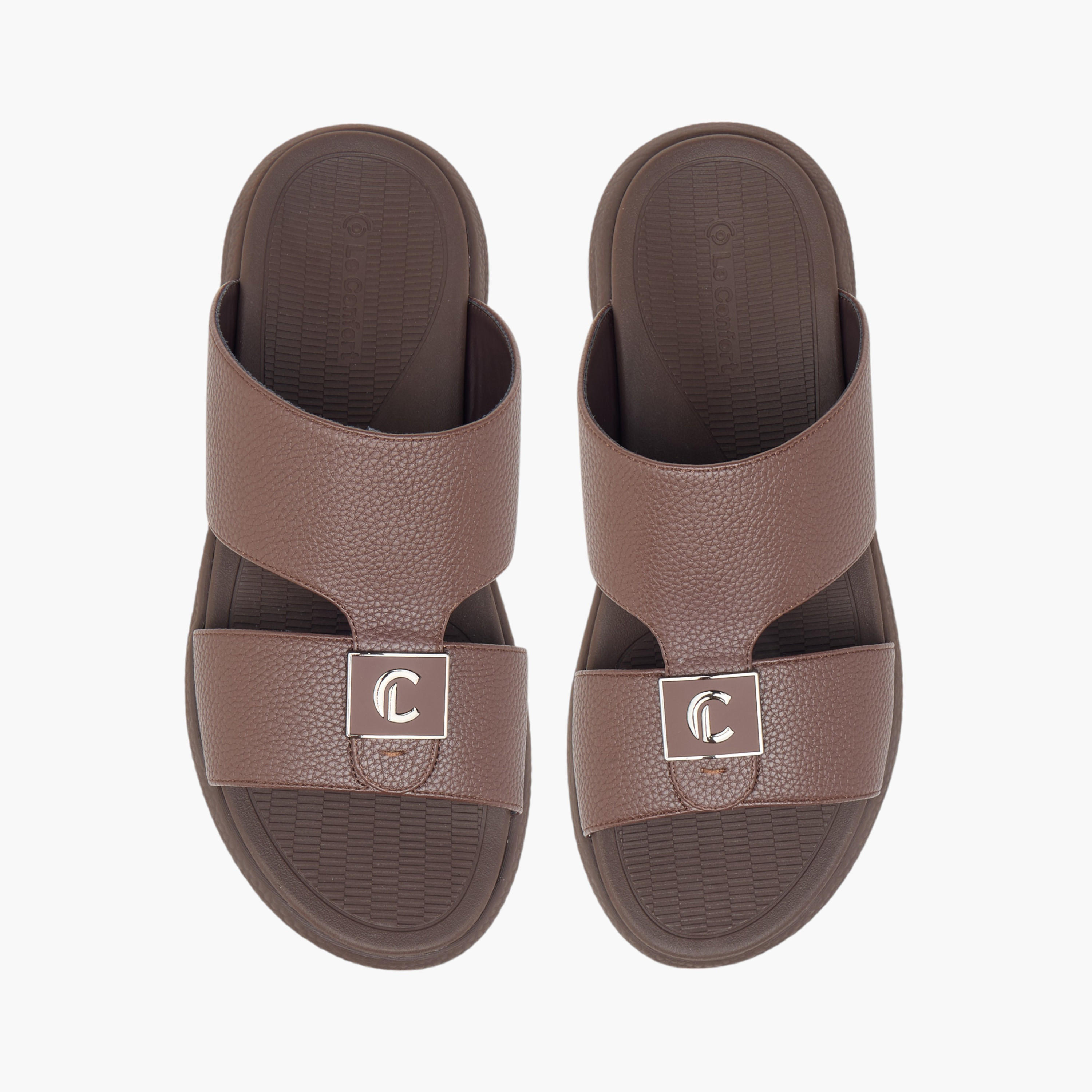 Le Confort Cutout Detail Slip-On Arabic Comfort Sandals-men-shoes-sandals-image-1