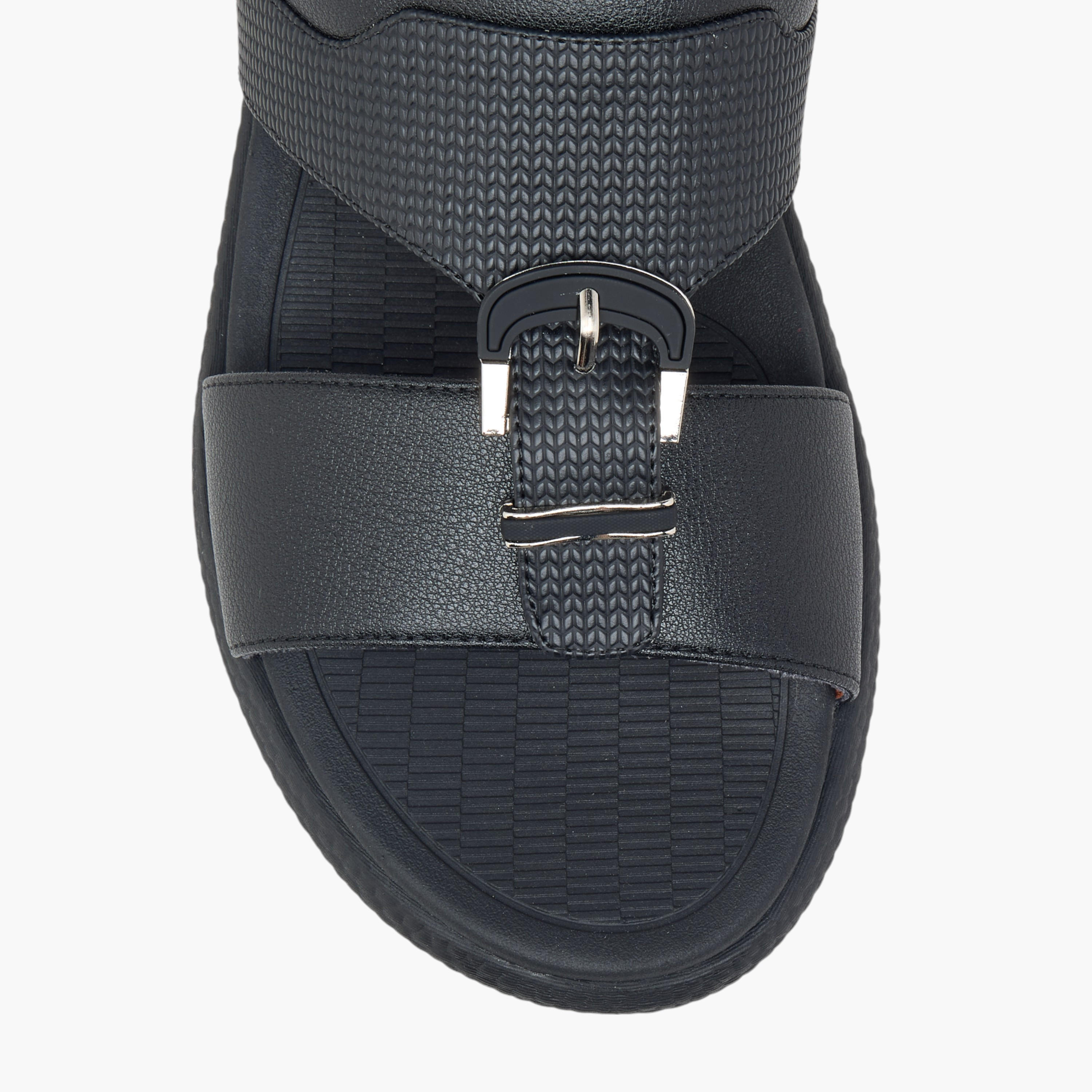 Le Confort Buckle Accent Slip-On Arabic Comfort Sandals-men-shoes-sandals-image-3
