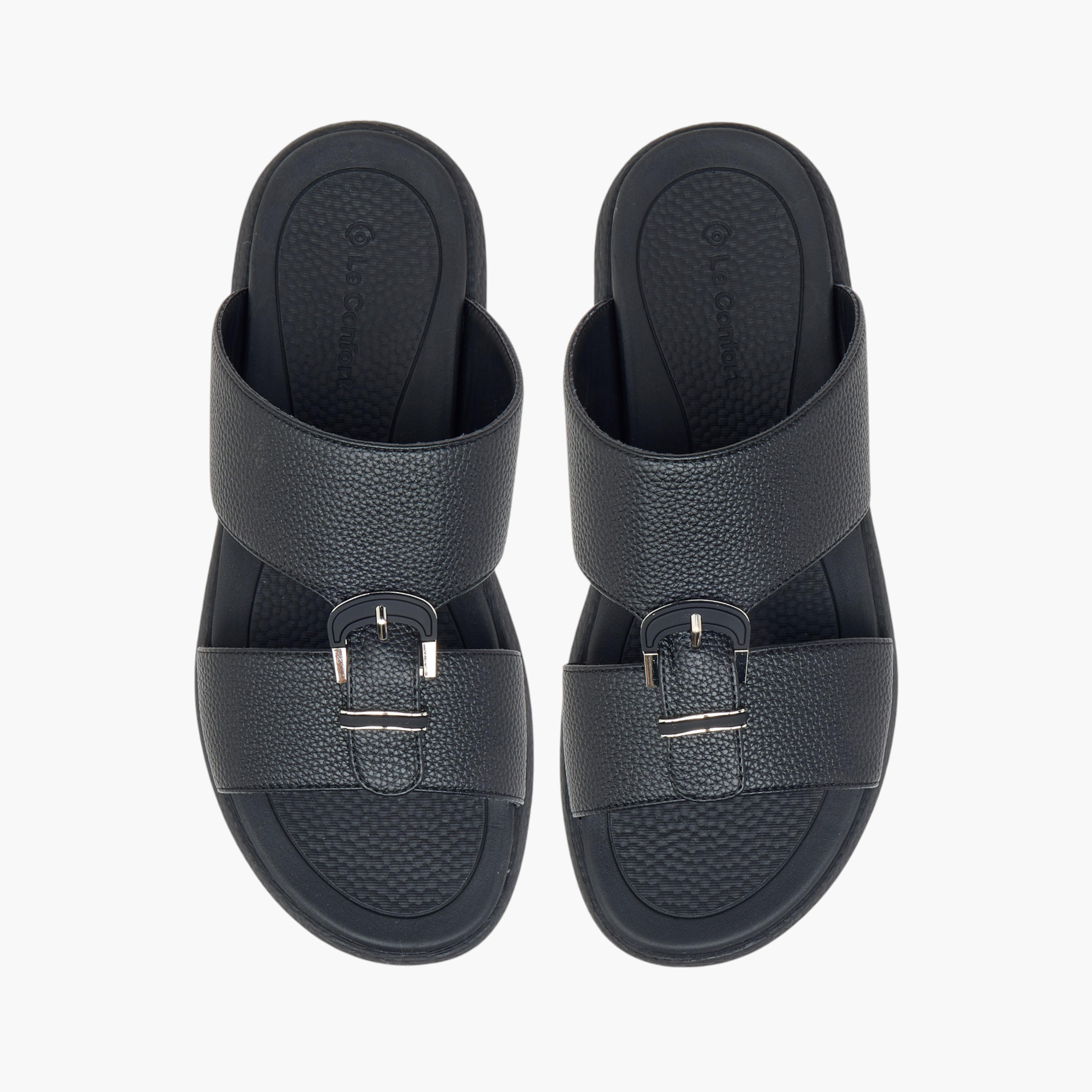 Le Confort Buckle Detail Slip-On Arabic Comfort Sandals-men-shoes-sandals-image-1