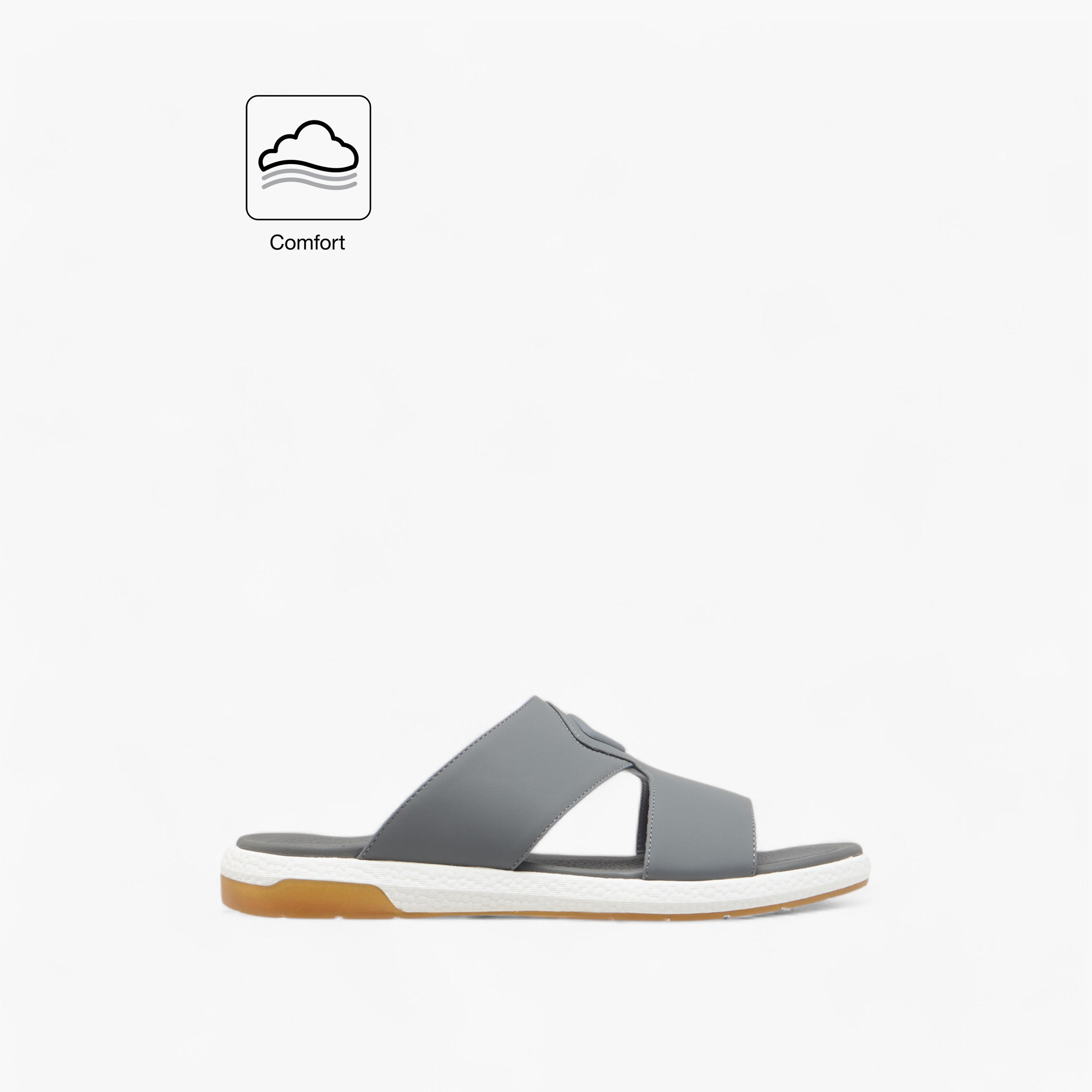 صندل عربي مريح سهل الارتداء بتفاصيل مفرغة من لي كونفرت-men-shoes-sandals-image-2