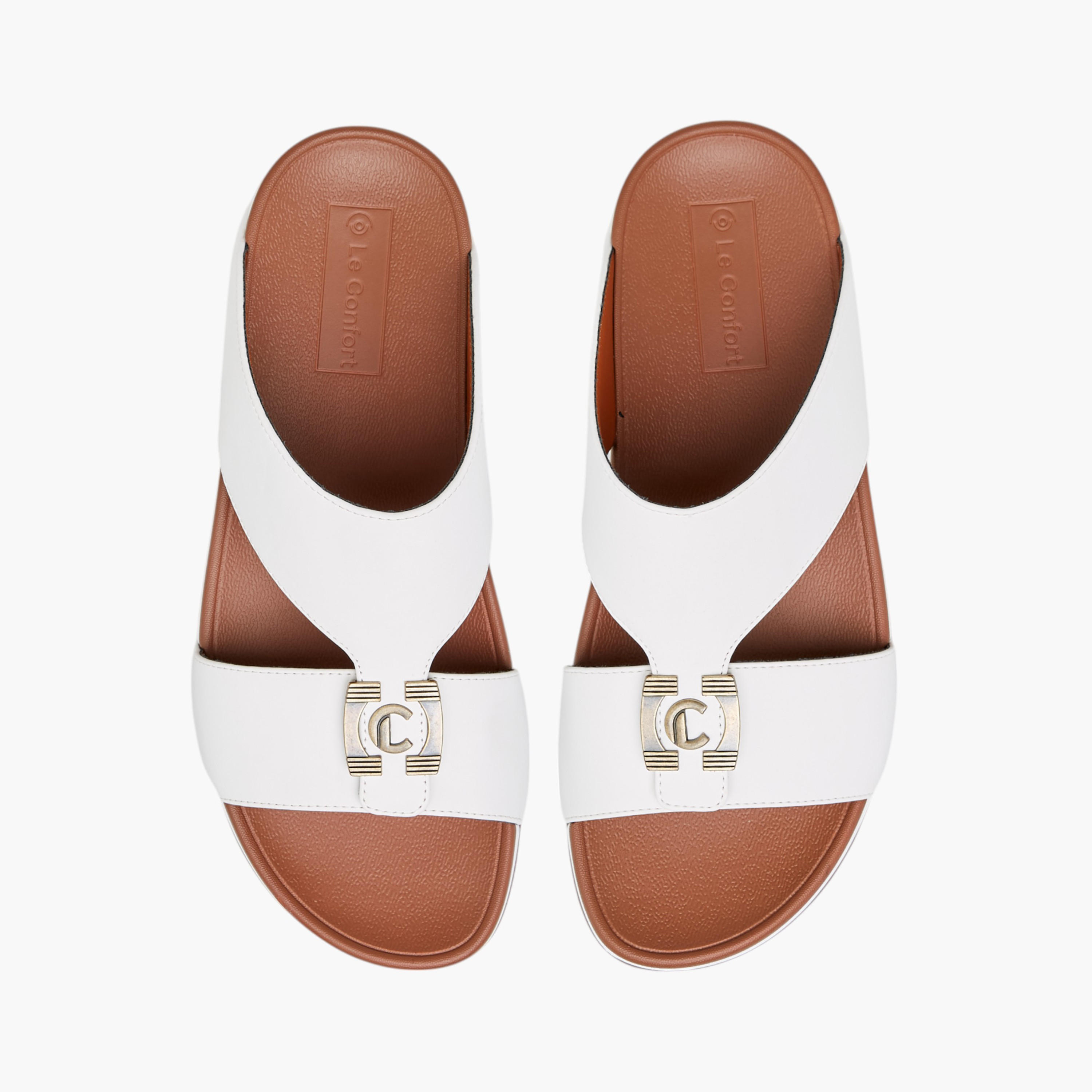 Le Confort Metal Accent Slip-On Comfort Sandals-men-shoes-sandals-image-1