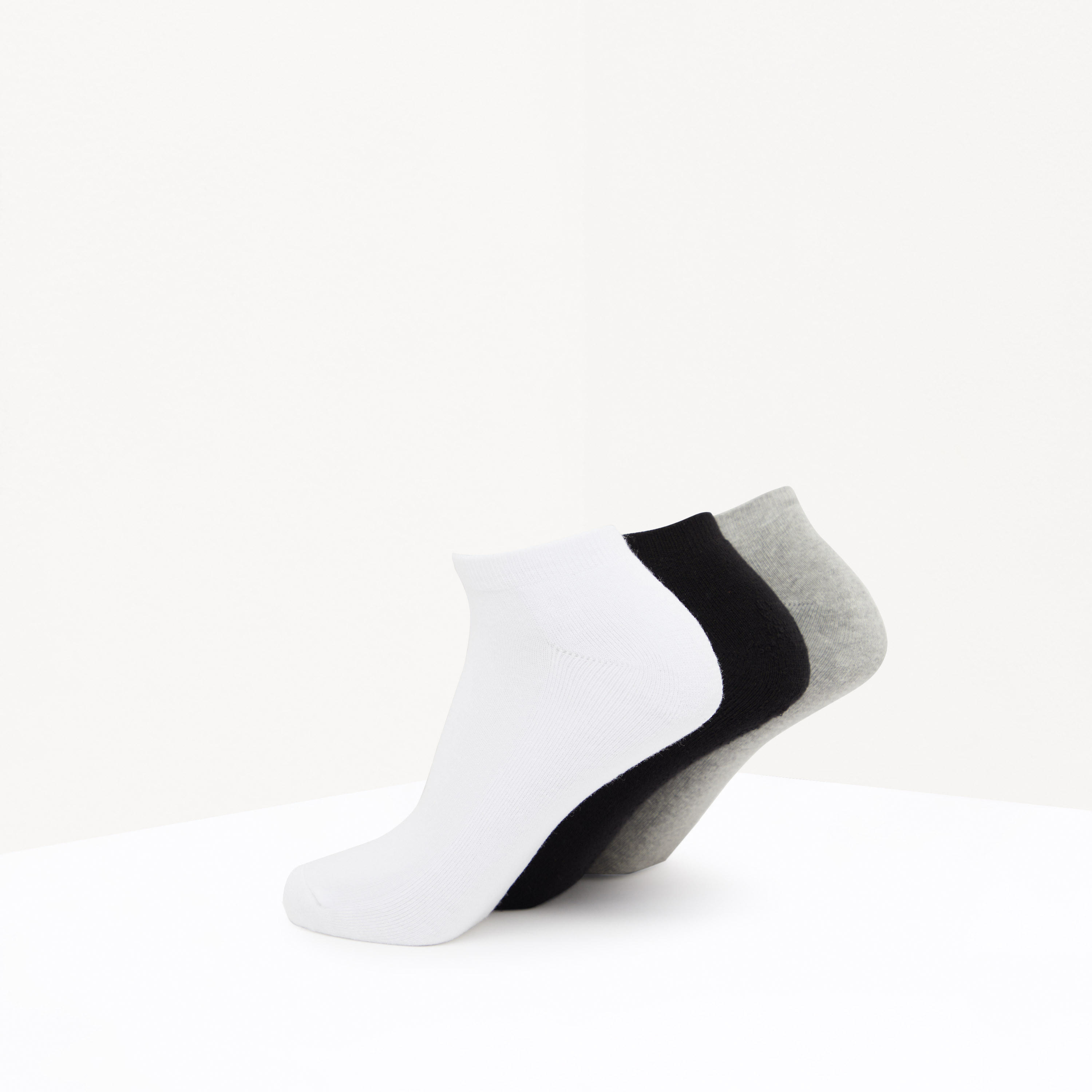 Solid Ankle Length Socks - Set of 3-women-socksandstockings-image-11