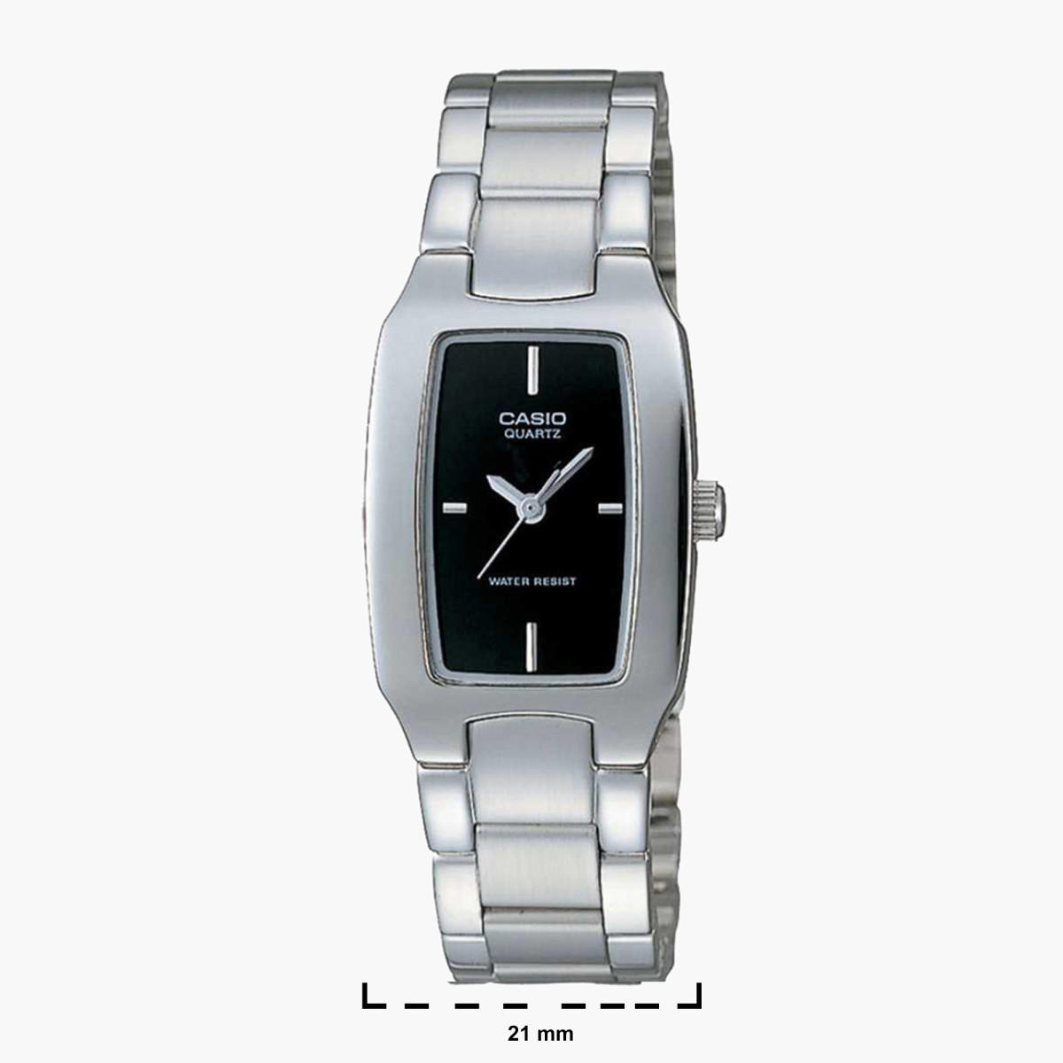 ساعة يد تناظرية فضية بسوار معدني للنساء من كاسيو  LTP-1165A-1CDF-women-watchesandjewellery-watches-image-2