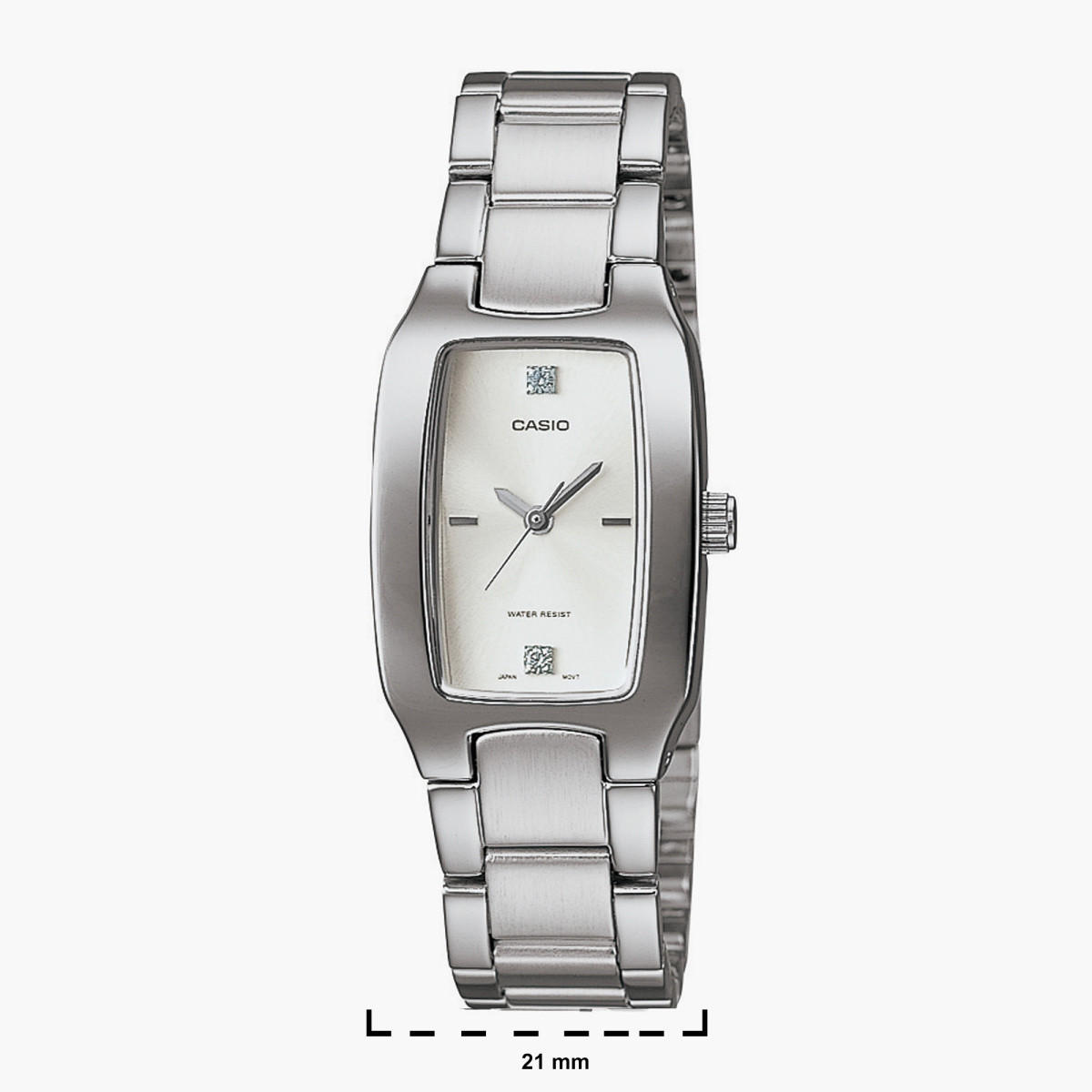 ساعة يد تناظرية فضية بحزام معدني للنساء من كاسيو  LTP 1165A-7C2DF-women-watchesandjewellery-watches-image-2
