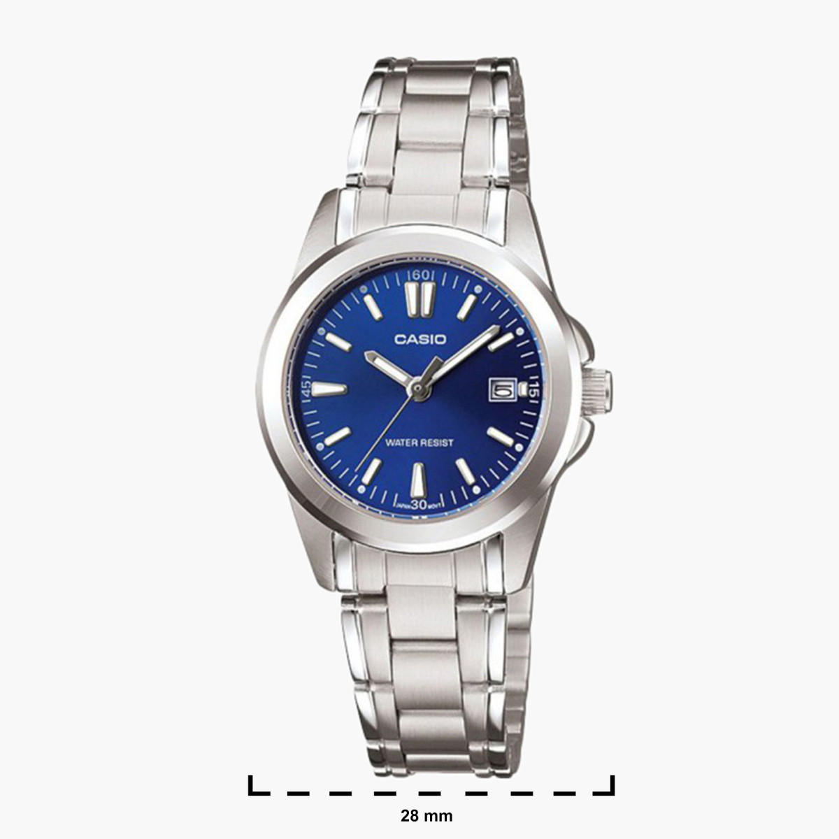 Casio Women's Silver Analog Metal Strap Watch LTP-1215A-2A2DF | 28 MM-women-watchesandjewellery-watches-image-2