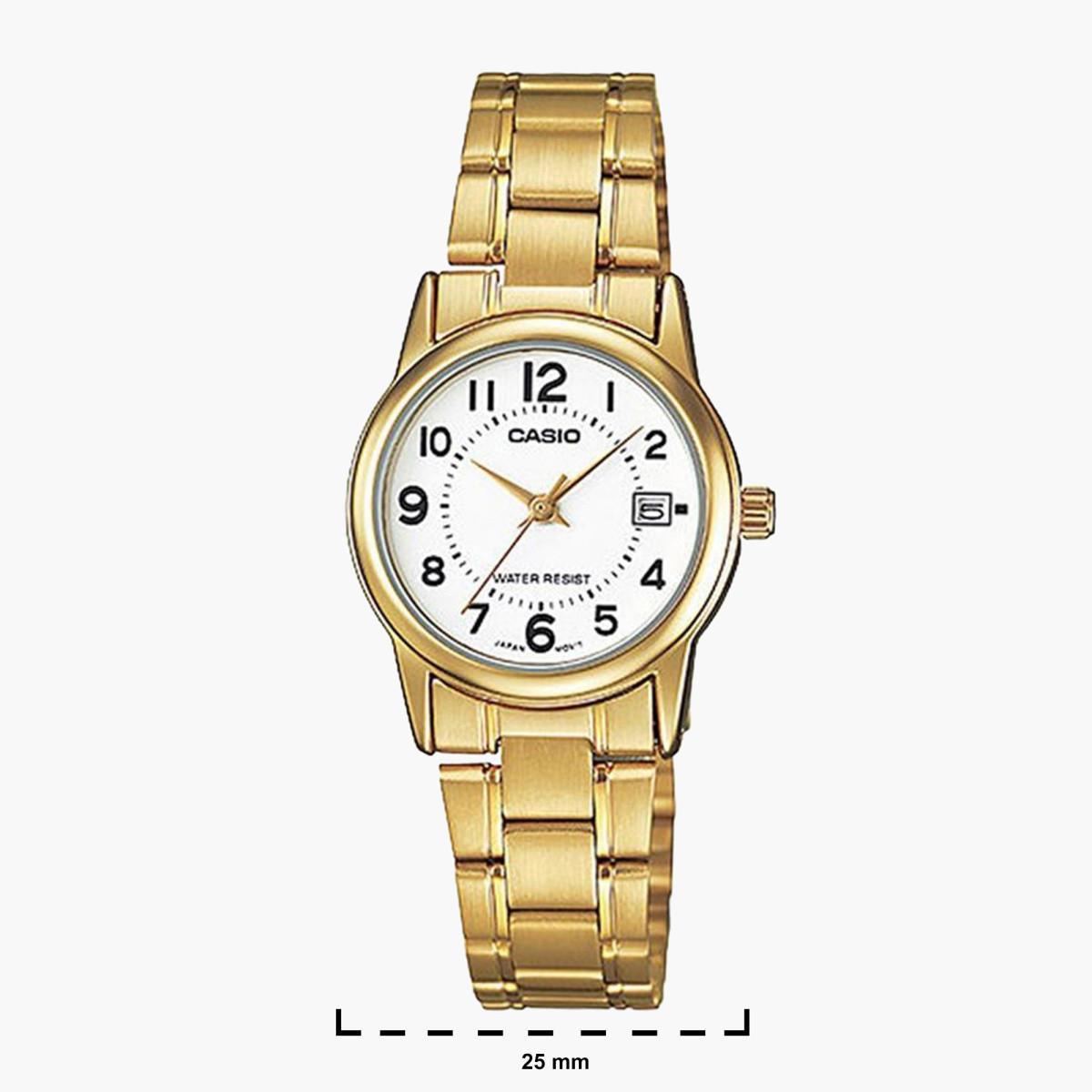 Casio Women's Gold Analog Metal Strap Watch LTP-V002G-7BUDF-women-watchesandjewellery-watches-image-2