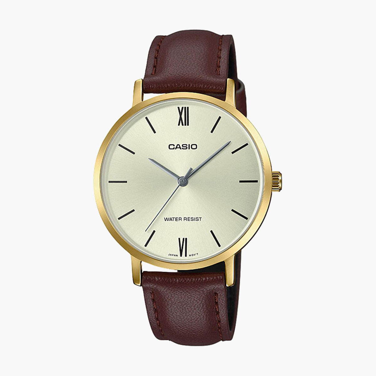 LTP-VT01GL-9BUDF- راقب حزام جلد تناظرية بنى للنساء كاسيو-women-watchesandjewellery-watches-image-1