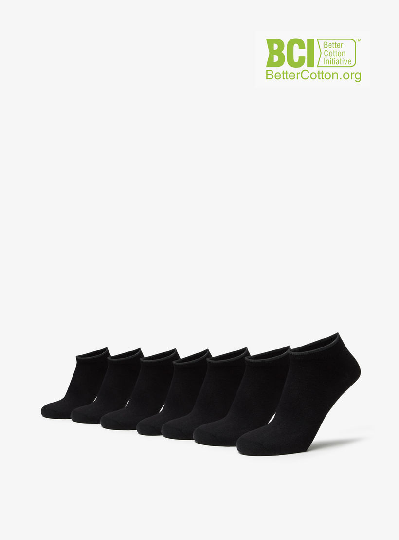 Lee Cooper Solid Ankle Length Socks - Set of 7-men-socks-image-1