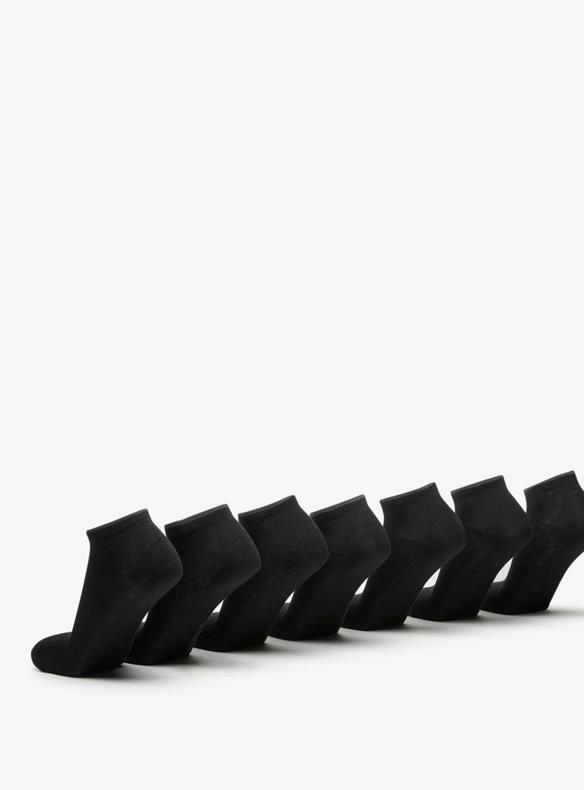 Lee Cooper Solid Ankle Length Socks - Set of 7-men-socks-image-2