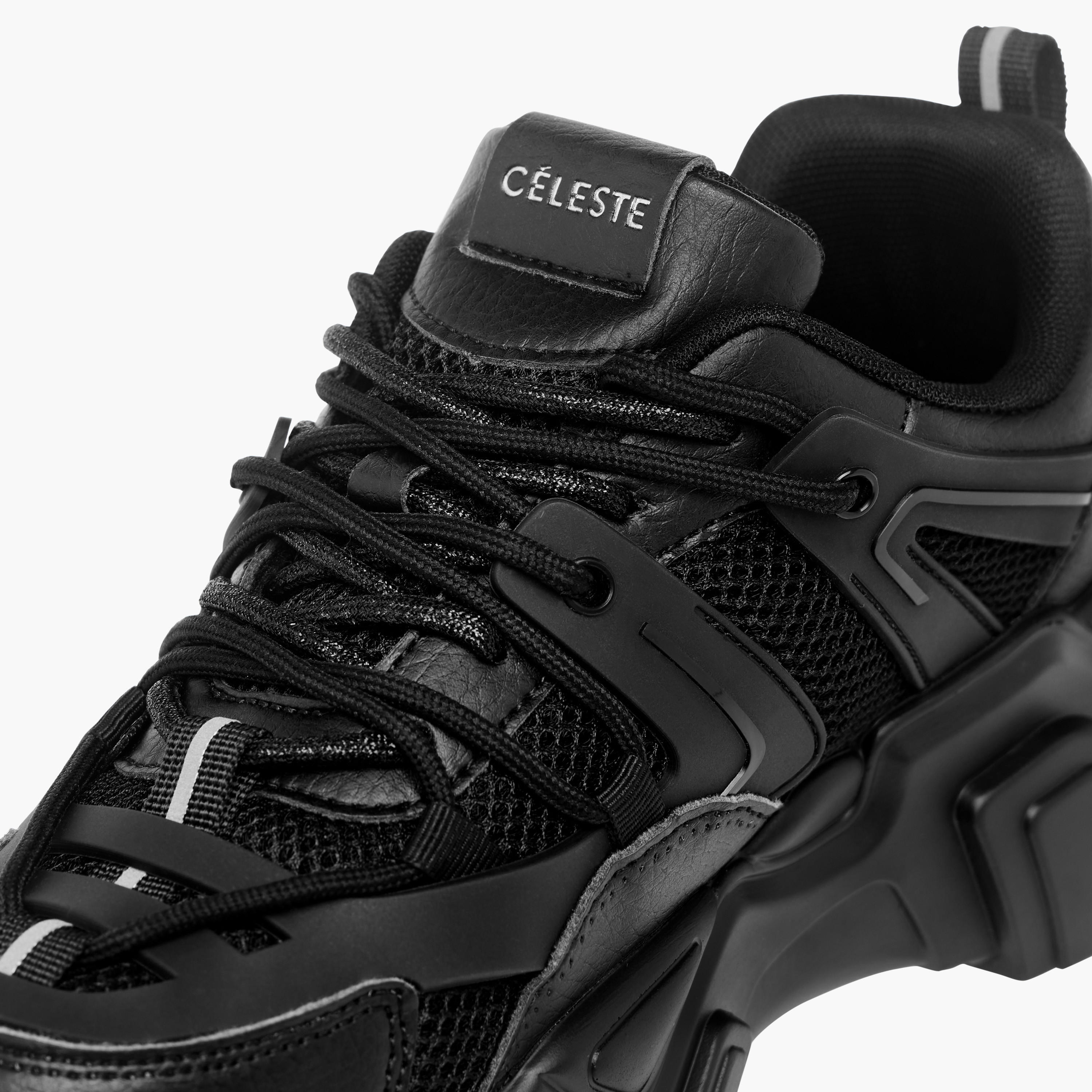 Celeste Women's Panelled Chunky Sole Sneakers with Lace-Up Closure-women-shoes-sneakers-image-4