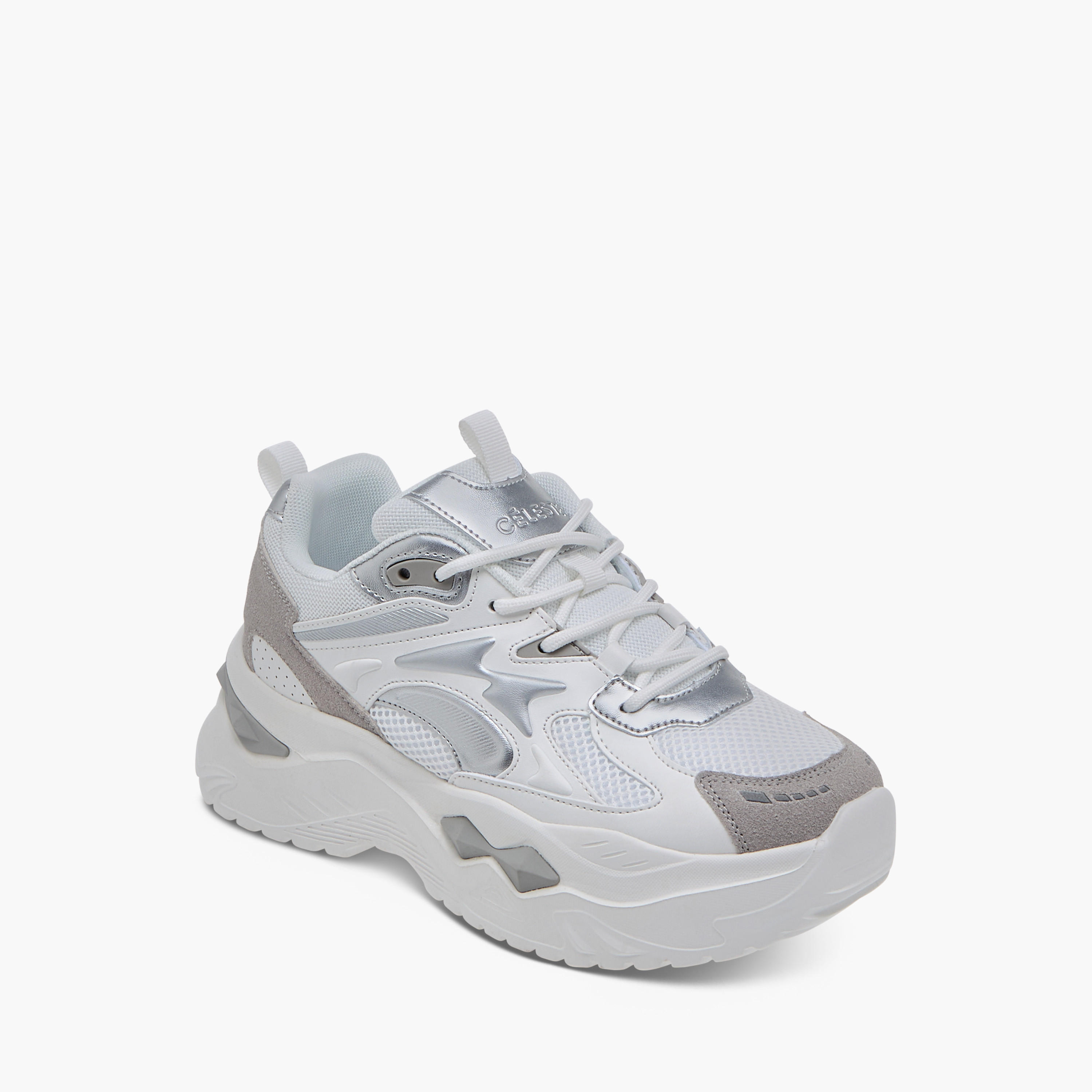 Celeste Women's Panelled Sneakers with Lace-Up Closure-women-shoes-sneakers-image-2