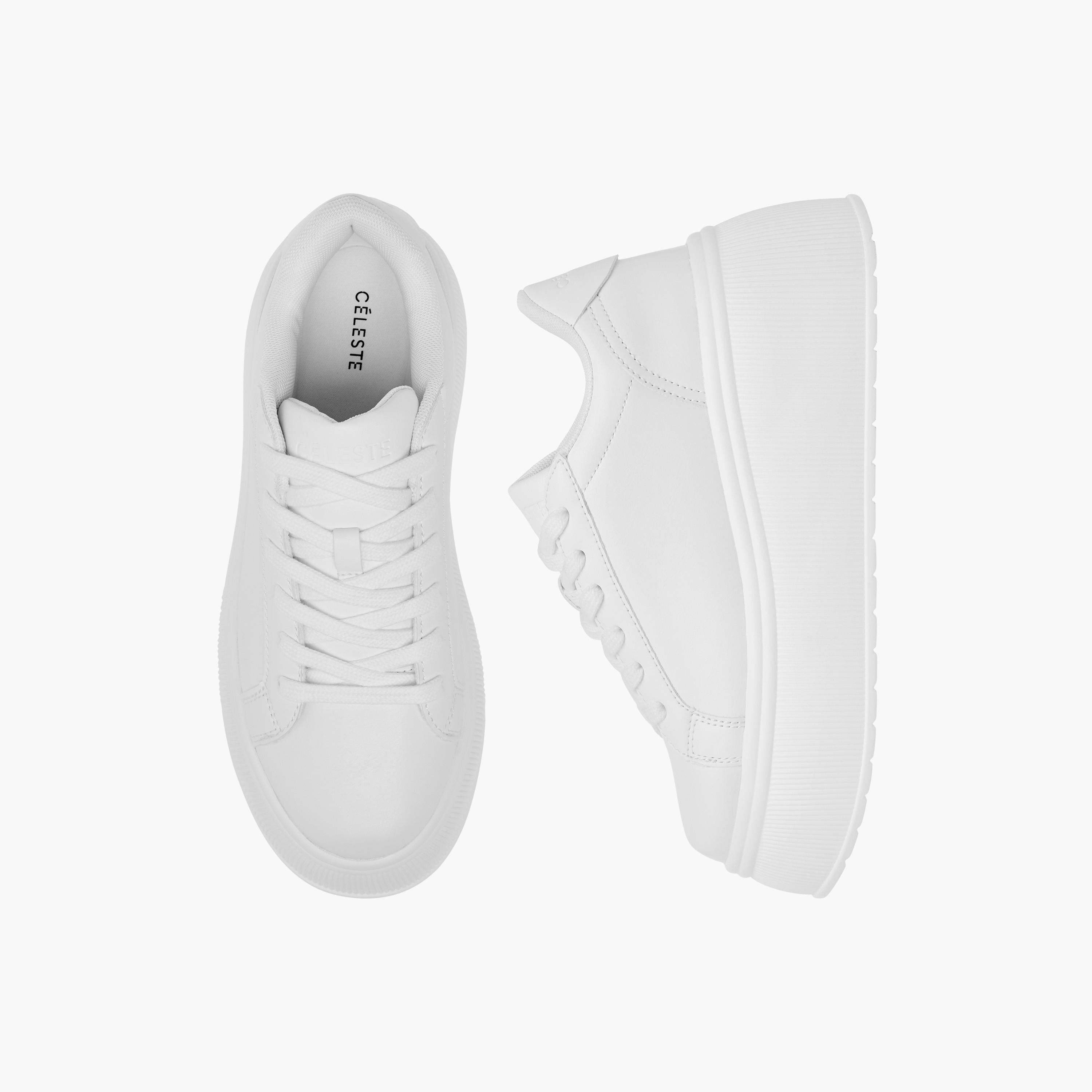 Celeste Women's Solid Chunky Sole Sneakers with Lace-Up Closure-women-shoes-sneakers-image-1