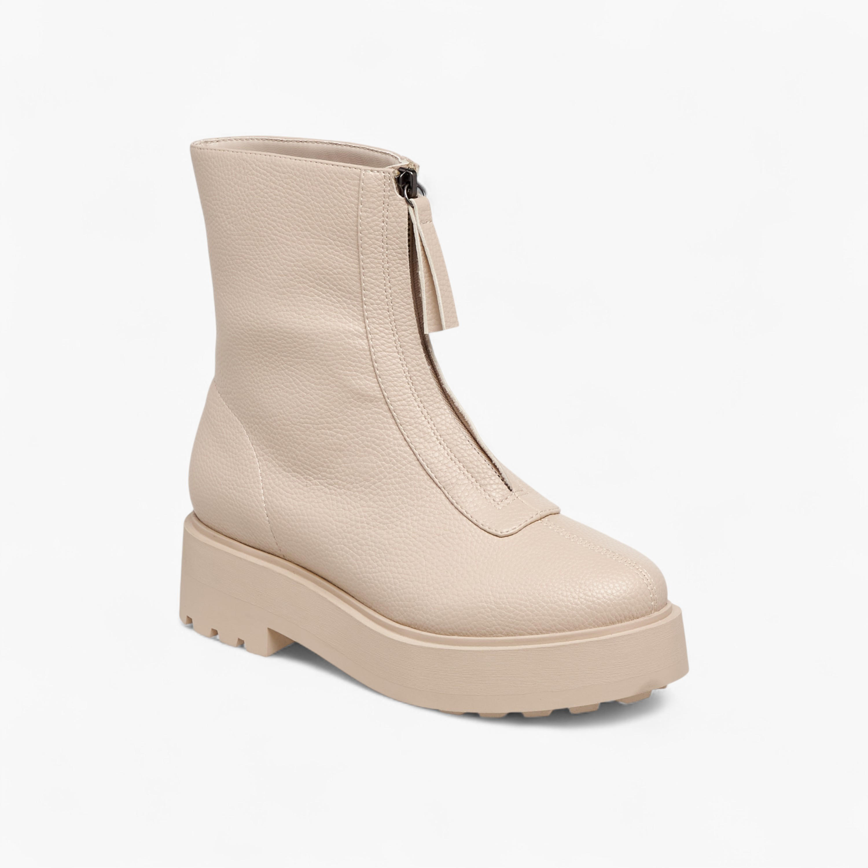 Celeste Women's Textured Ankle Boots with Zip Closure-women-shoes-boots-image-2