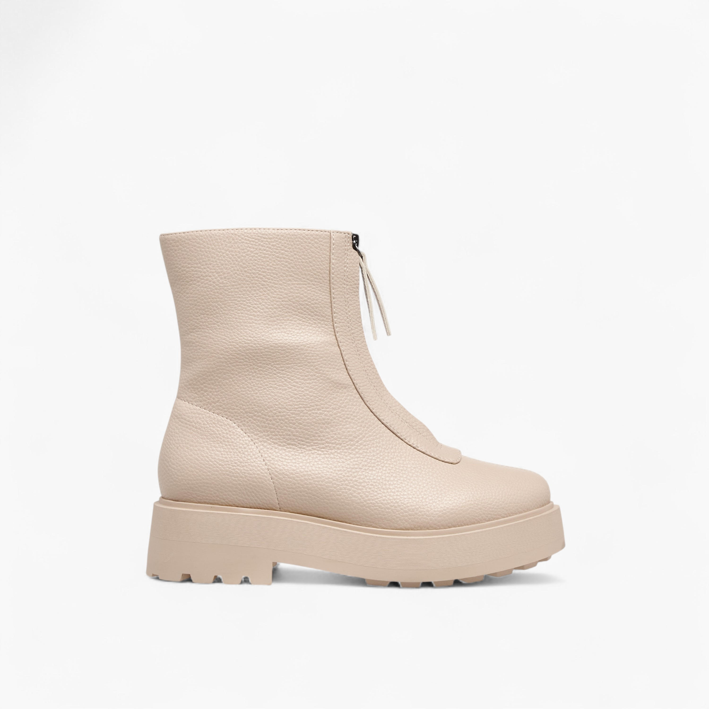 Celeste Women's Textured Ankle Boots with Zip Closure-women-shoes-boots-image-3
