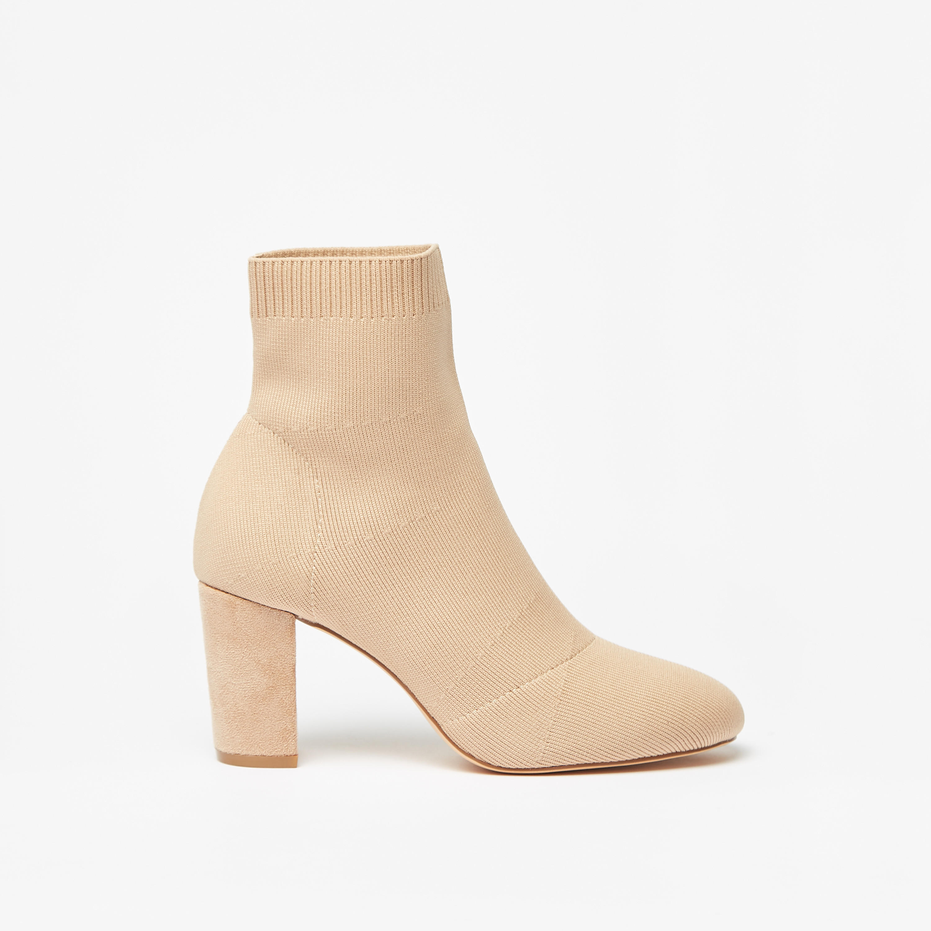حذاء بطول الكاحل سهل الارتداء وبارز الملمس بِكعب سميك للنساء من سيليست-women-shoes-boots-image-4