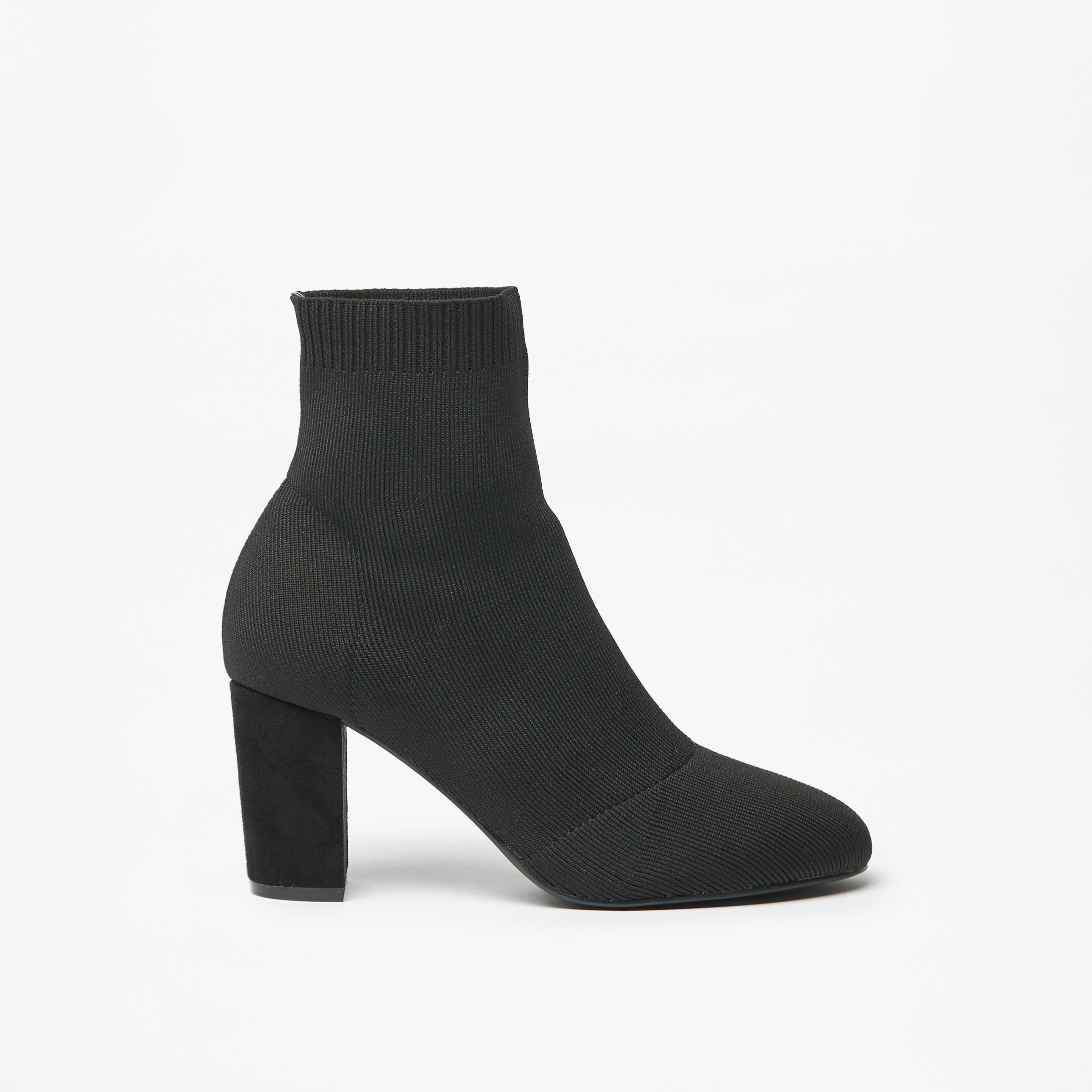 Celeste Women's Textured Ankle Boots with Block Heels and Slip-on Closure-women-shoes-boots-image-4