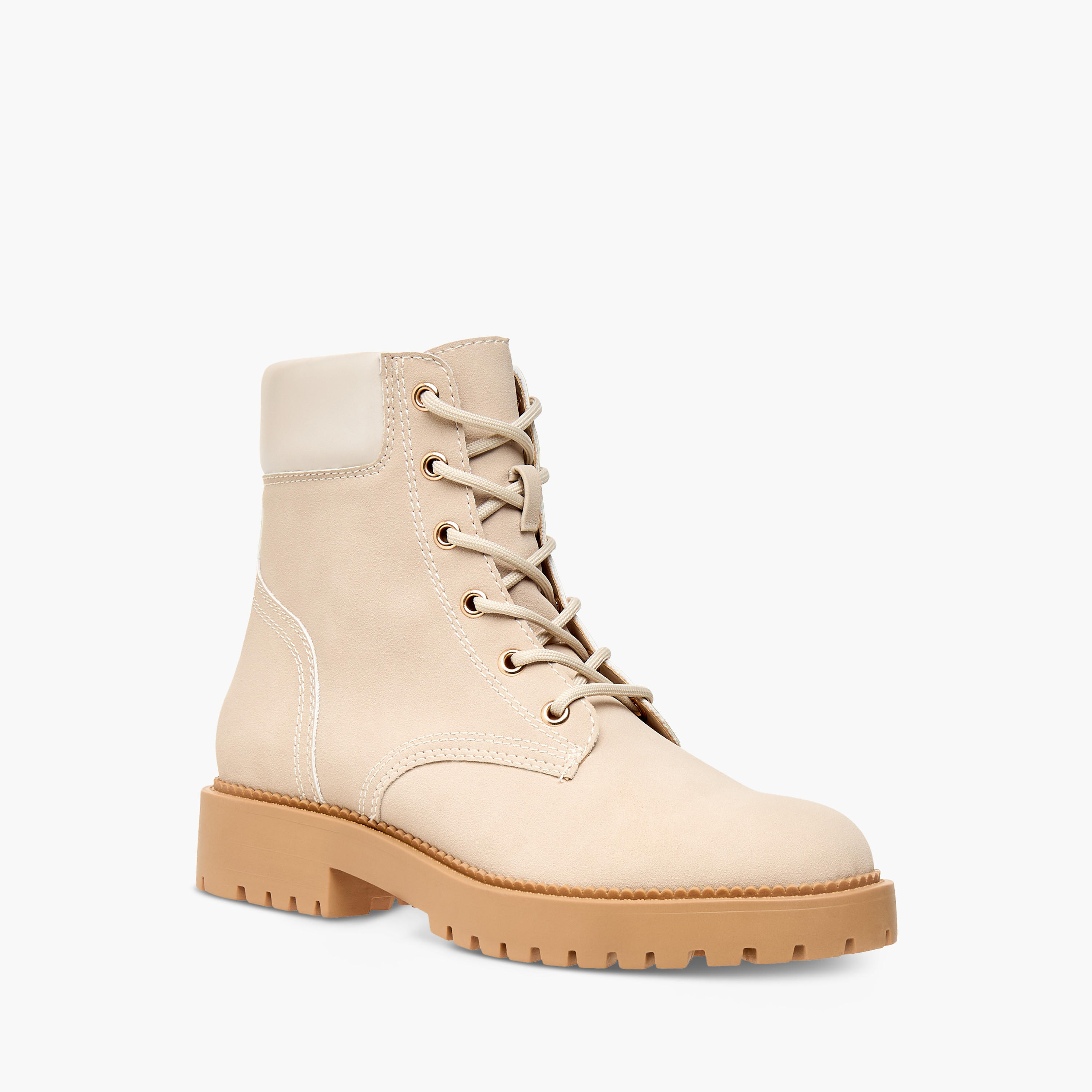 بوت بطول الكاحل بتصميم ألواح وسحاب إغلاق ونعل سميك من فلورا بيلا-women-shoes-boots-image-8