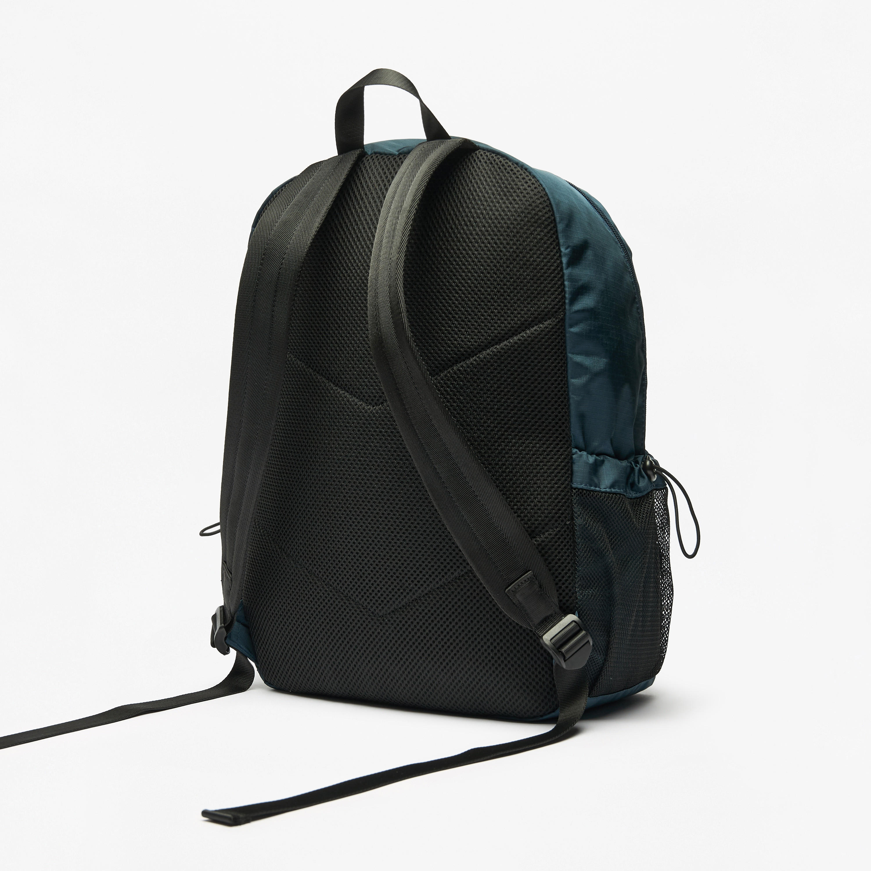 Lee Cooper Logo Print Backpack with Adjustable Straps and Zip Closure-men-bags-image-3
