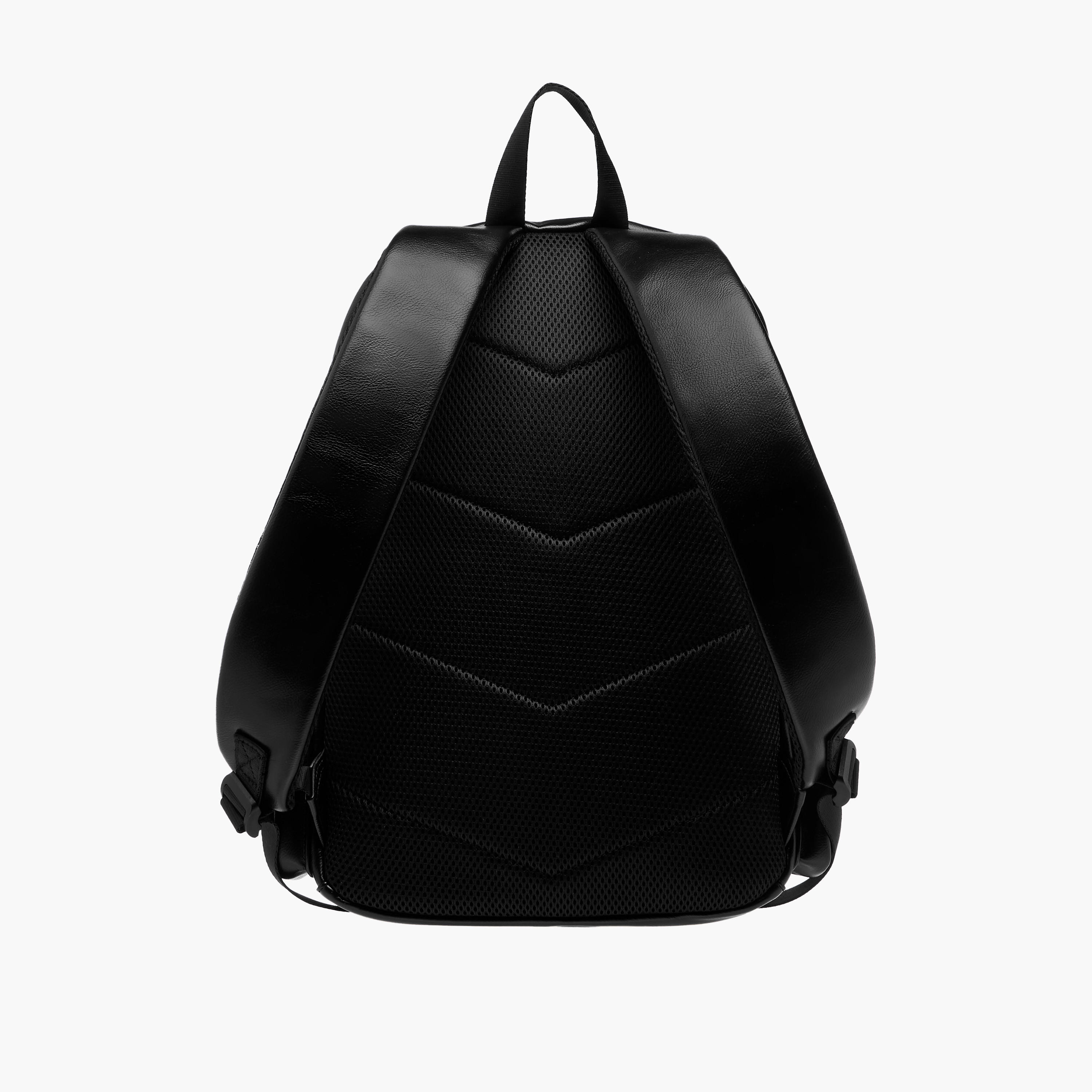 Lee Cooper Logo Detail Backpack with Adjustable Straps and Zip Closure - 32x15x45 cm-men-bags-image-3