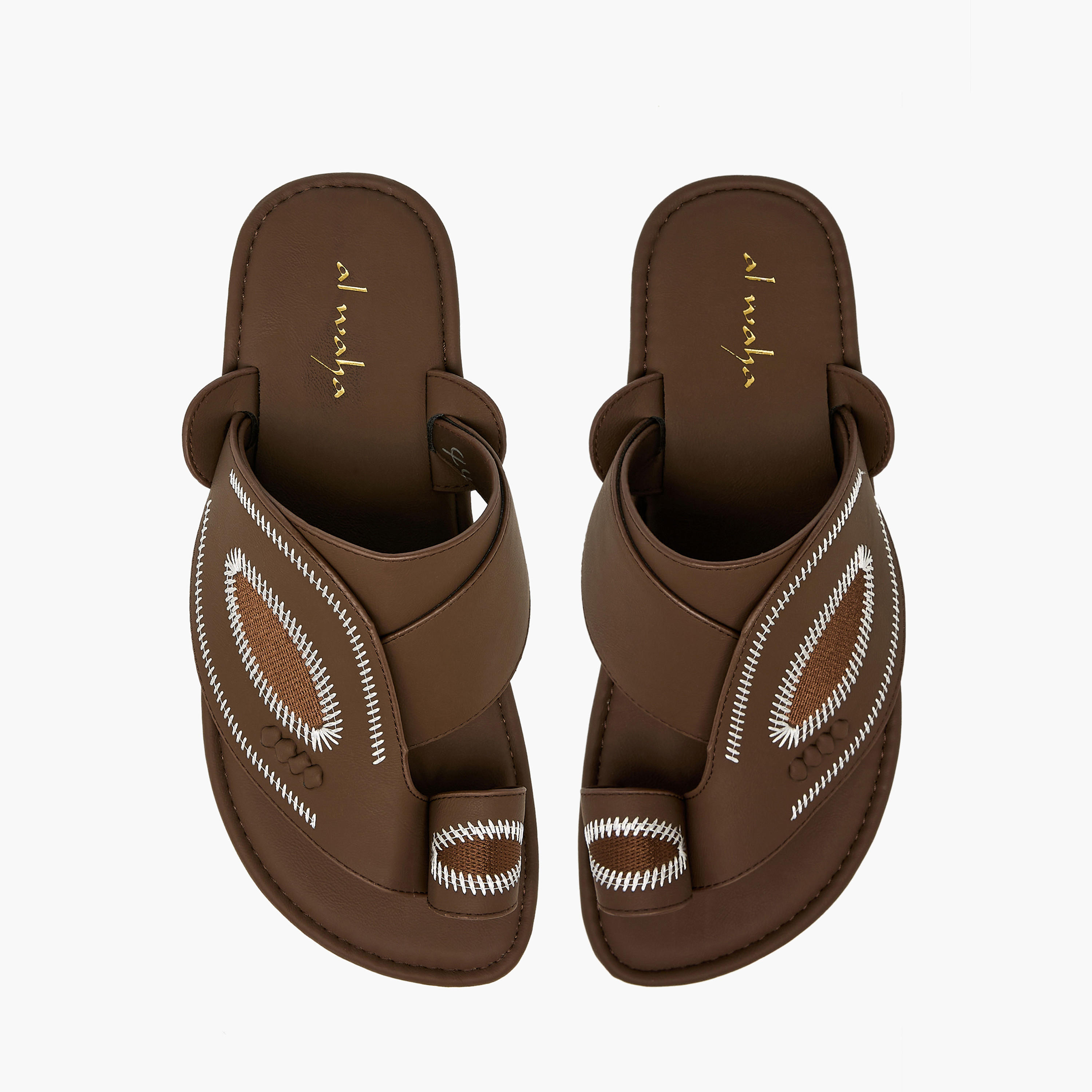 Al Waha Men Embroidered Arabic Sandals-men-shoes-sandals-image-1