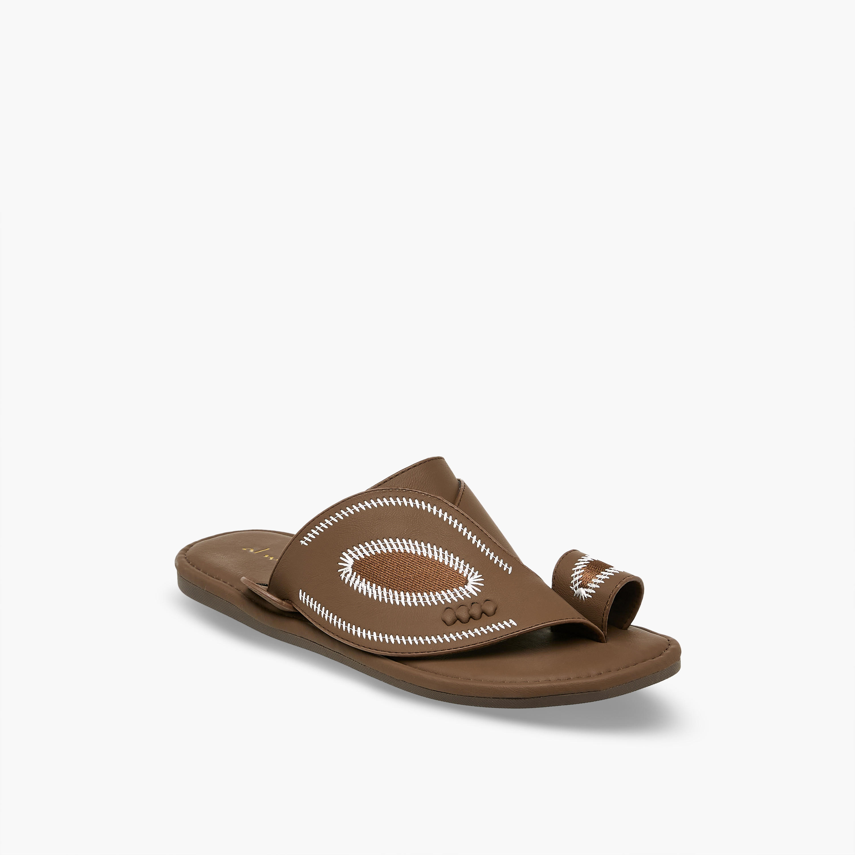 Al Waha Men Embroidered Arabic Sandals-men-shoes-sandals-image-2