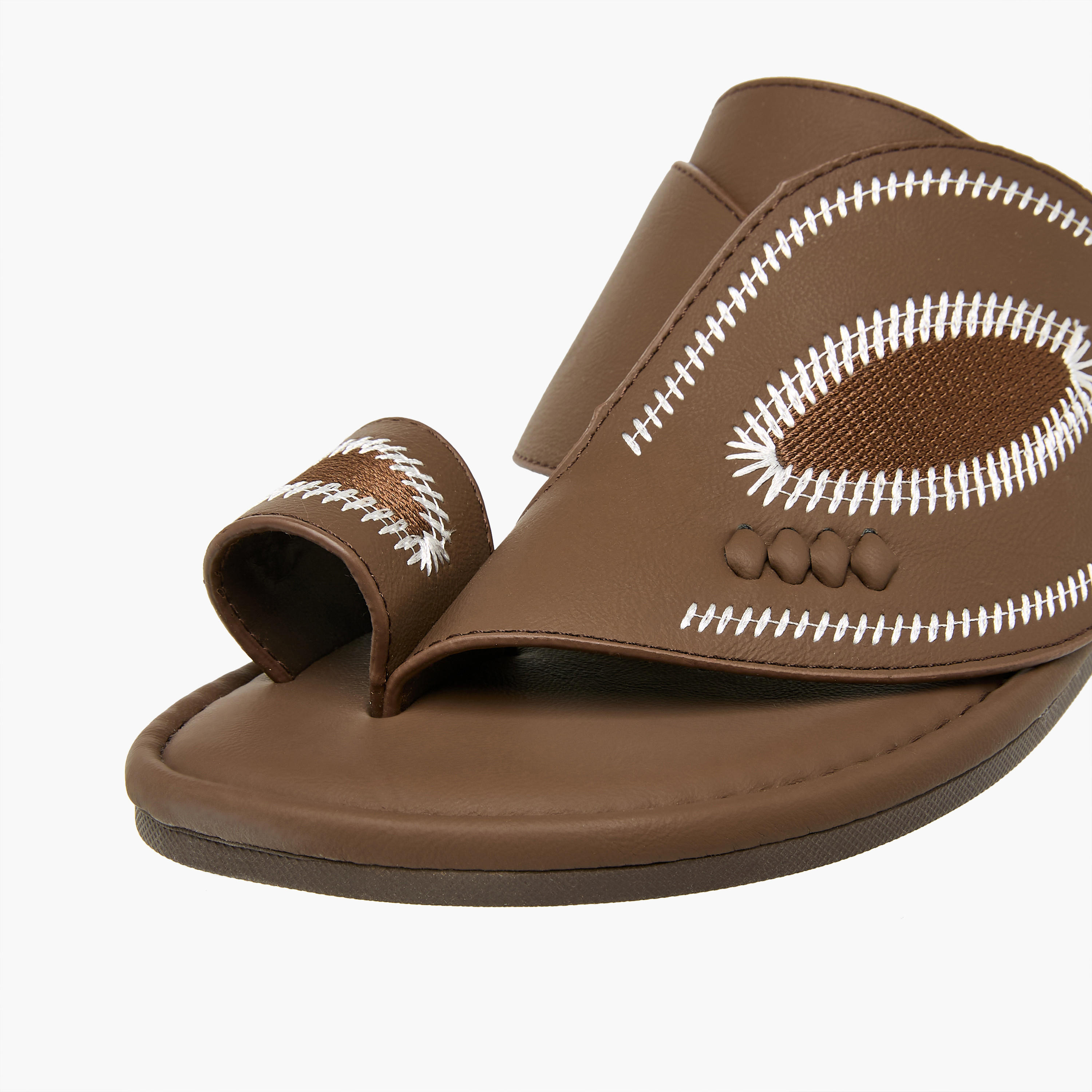 Al Waha Men Embroidered Arabic Sandals-men-shoes-sandals-image-4