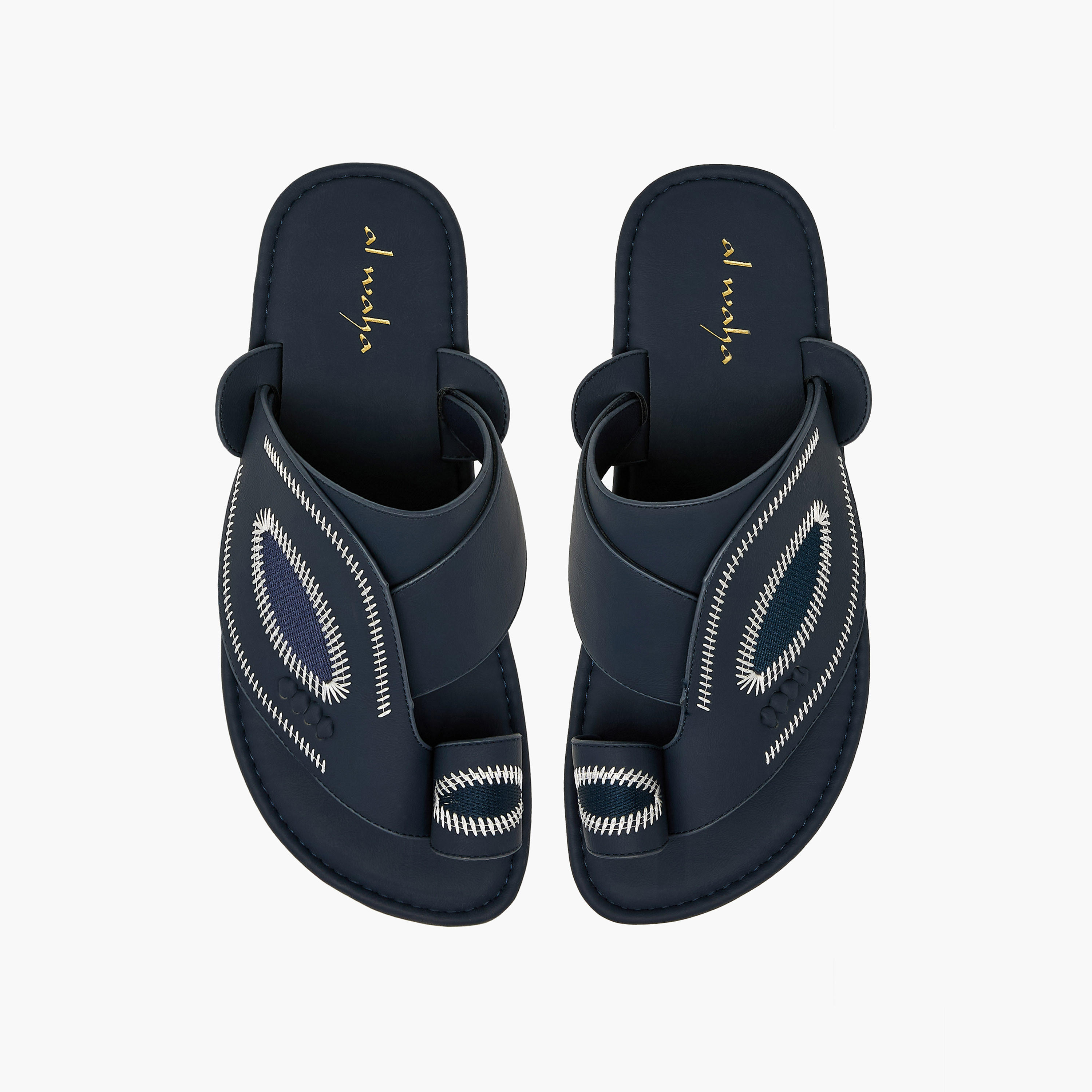 Al Waha Men Embroidered Arabic Sandals-men-shoes-sandals-image-1
