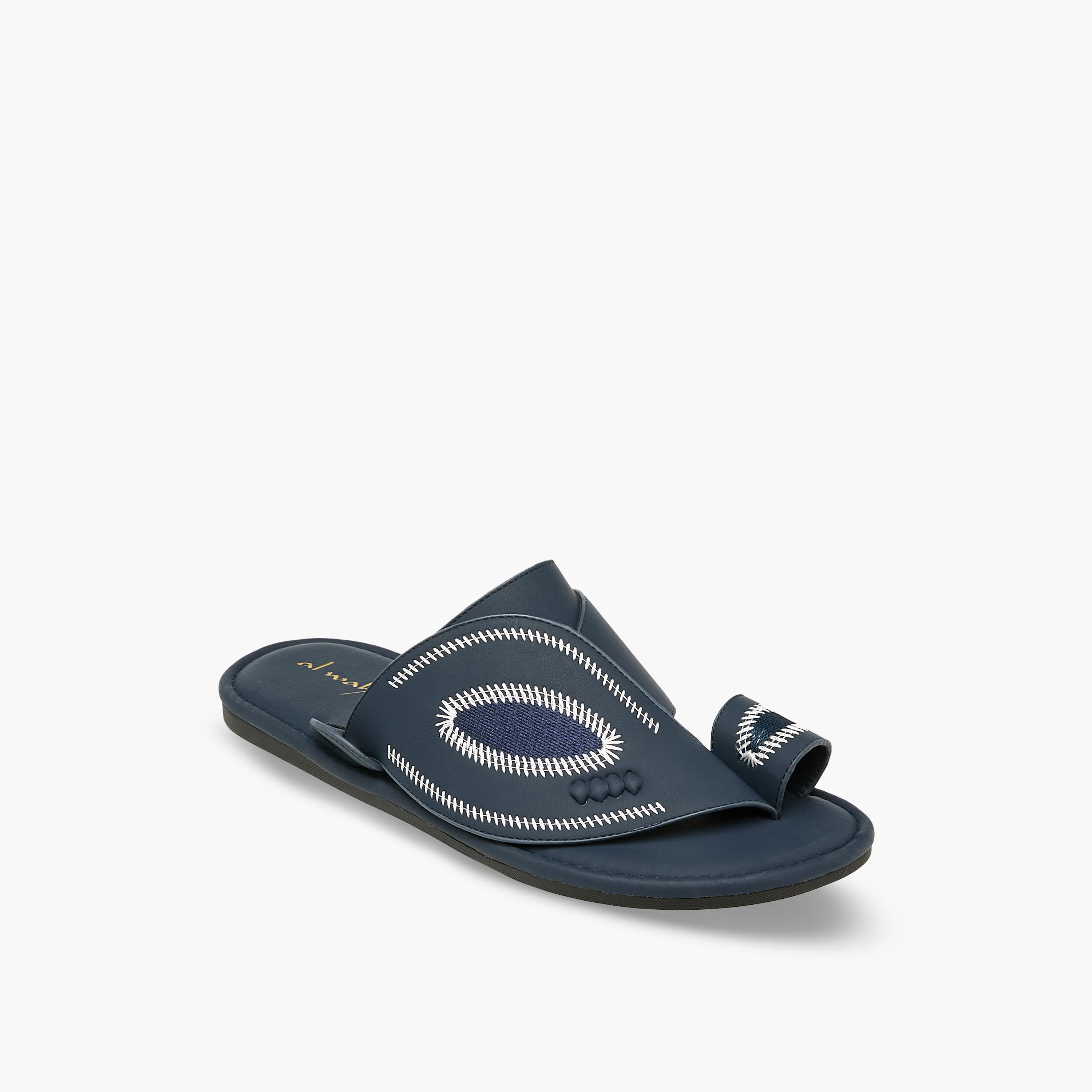 Al Waha Men Embroidered Arabic Sandals-men-shoes-sandals-image-2