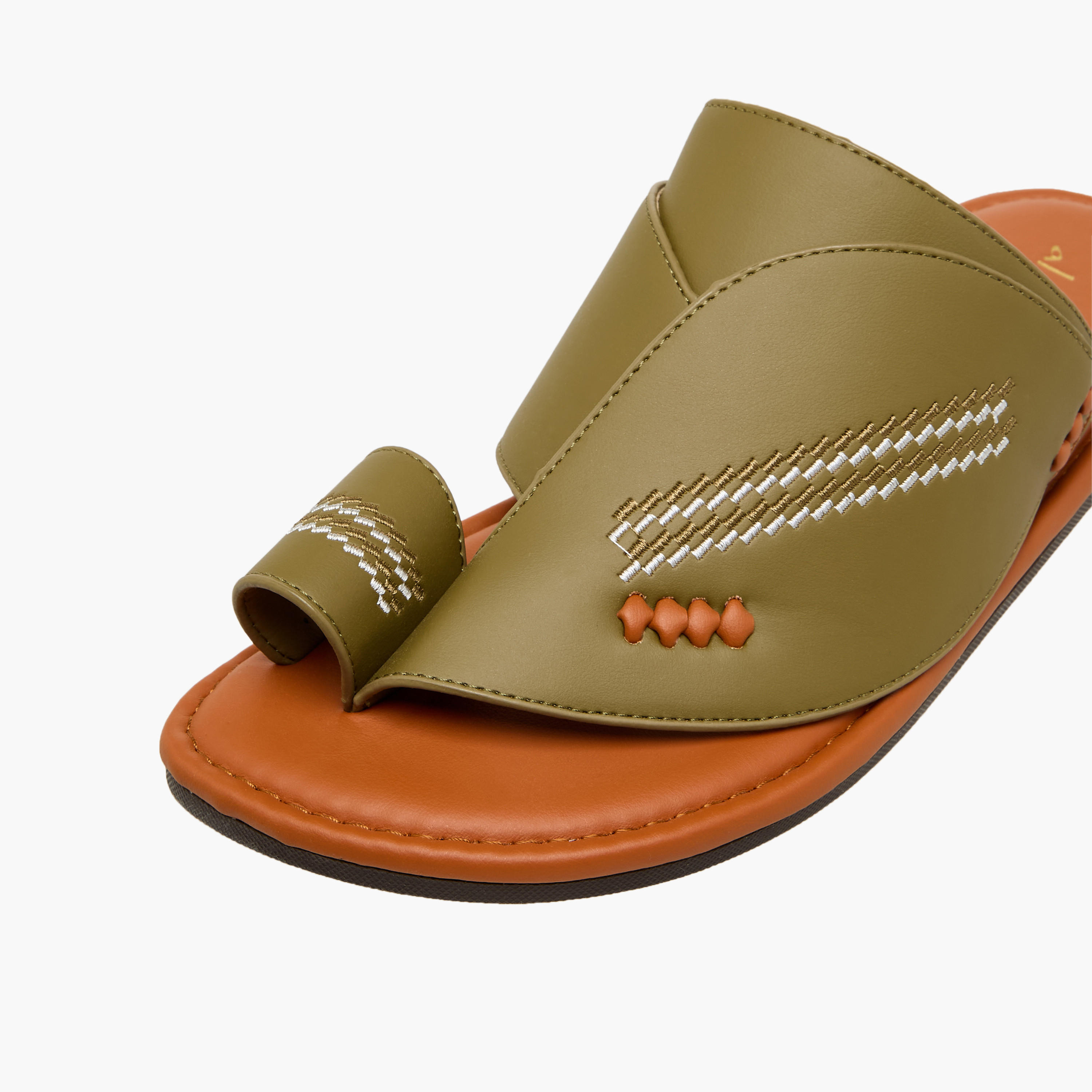 Al Waha Men Embroidered Arabic Sandals-men-shoes-sandals-image-4