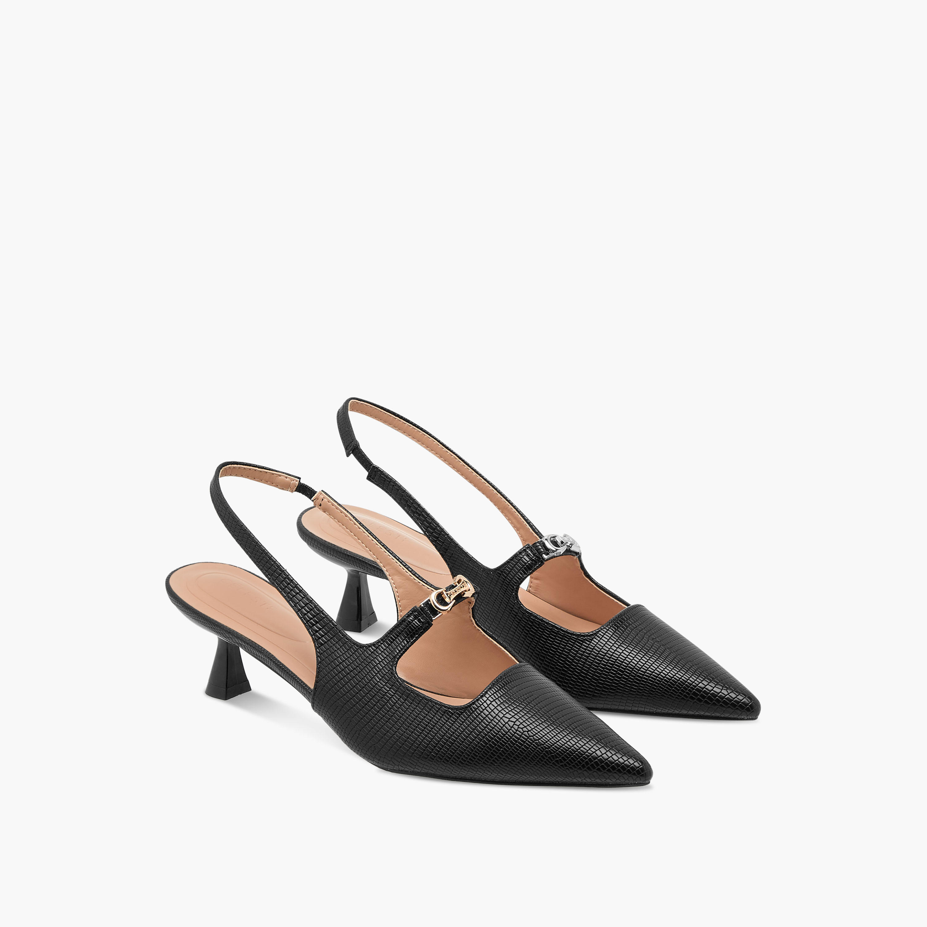 Celeste Women's Textured Slingback Shoes with Kitten Heels-women-shoes-heels-image-1