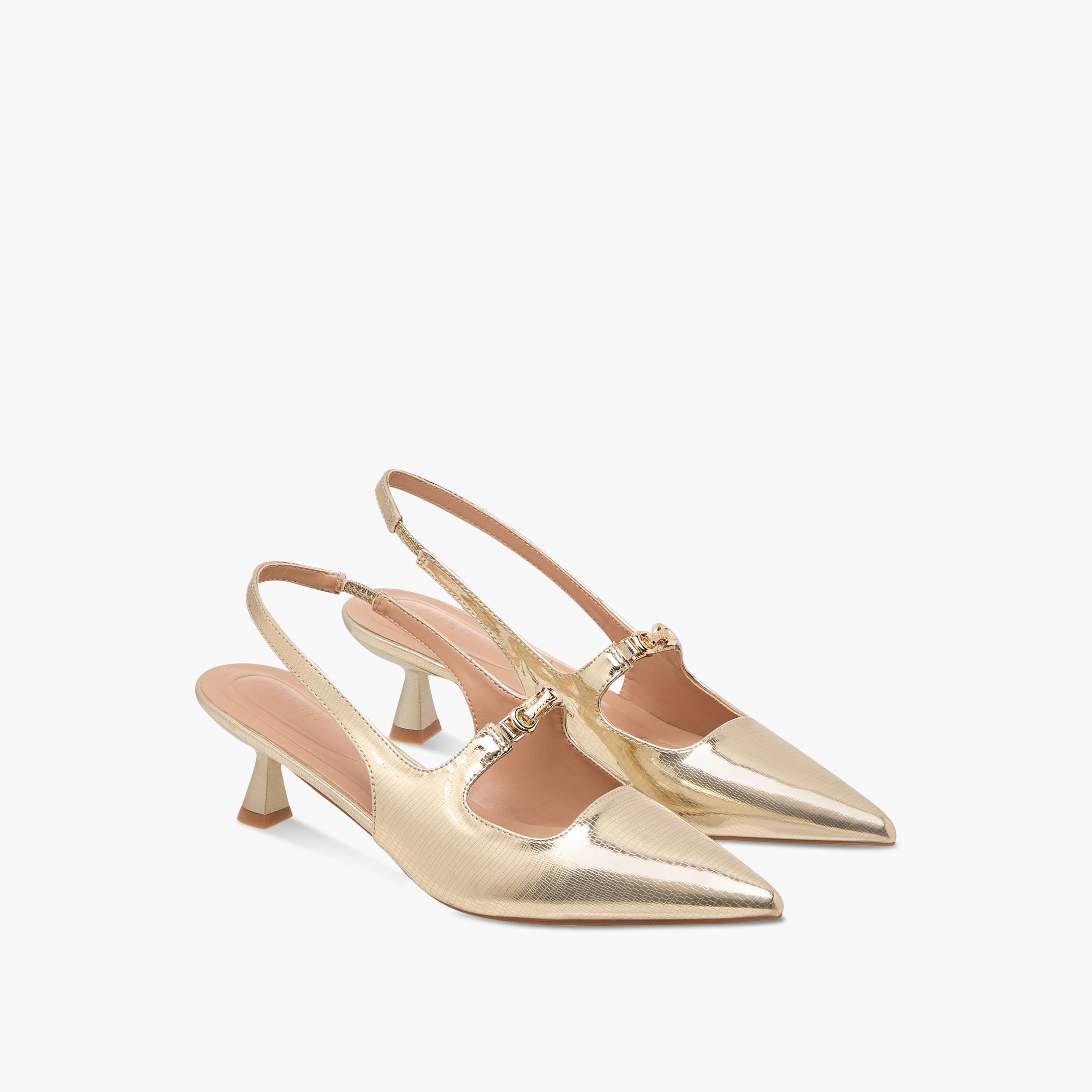 حذاء نسائي بارز الملمس بكعب صغير وحزام خلفي من سيليست-women-shoes-heels-image-1