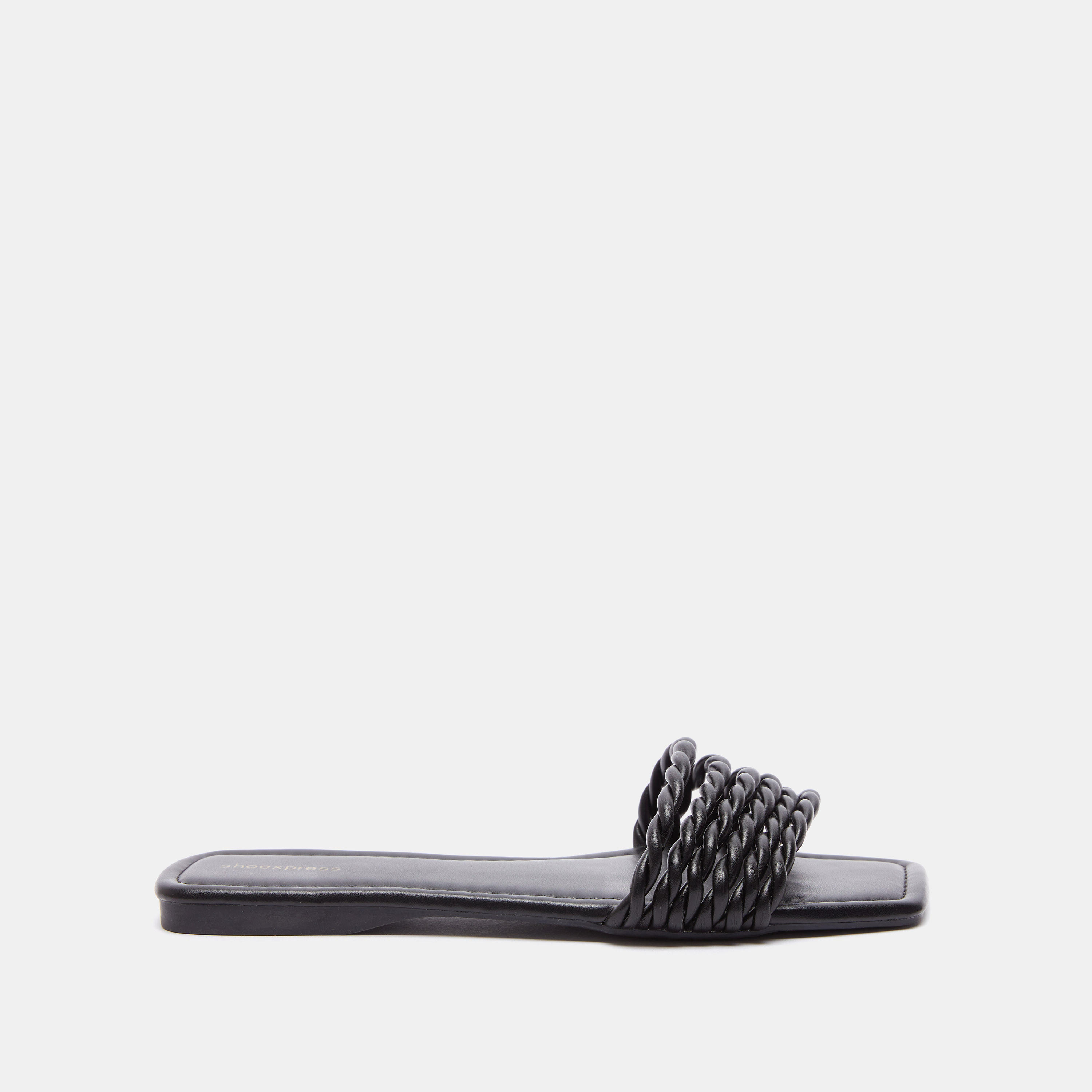 Textured Slip-On Slide Sandals-women-shoes-flats-sandals-image-1