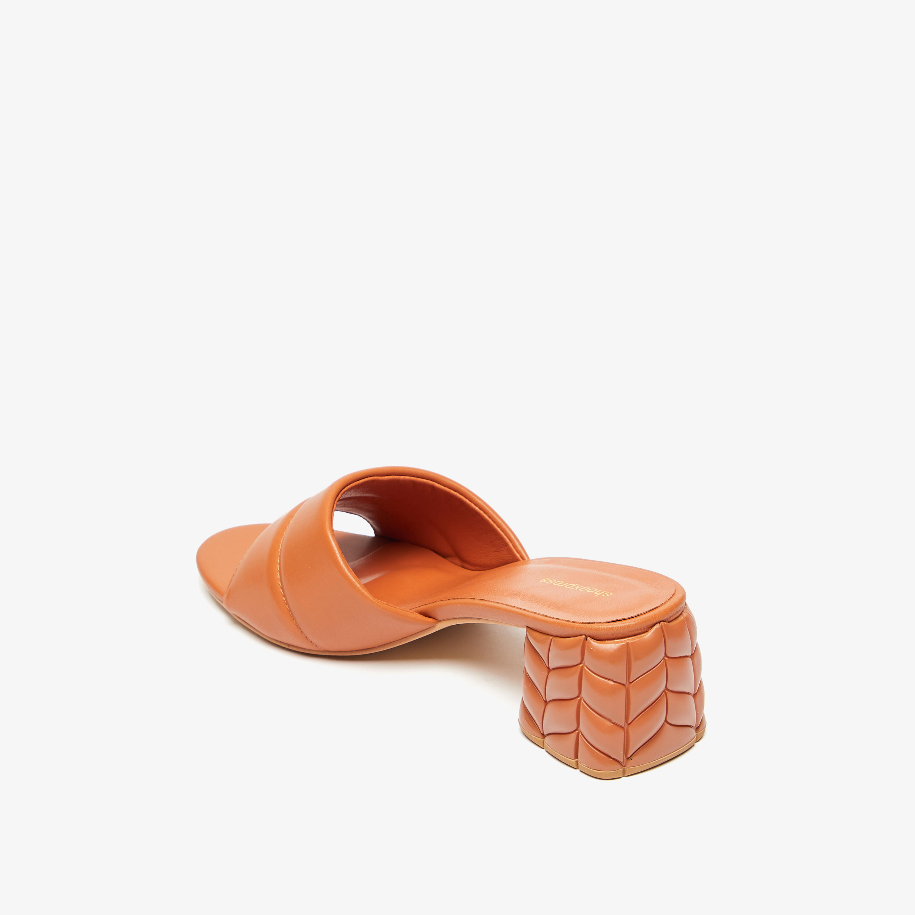 Solid Slip-On Sandals with Quilted Block Heels-women-shoes-heels-image-2
