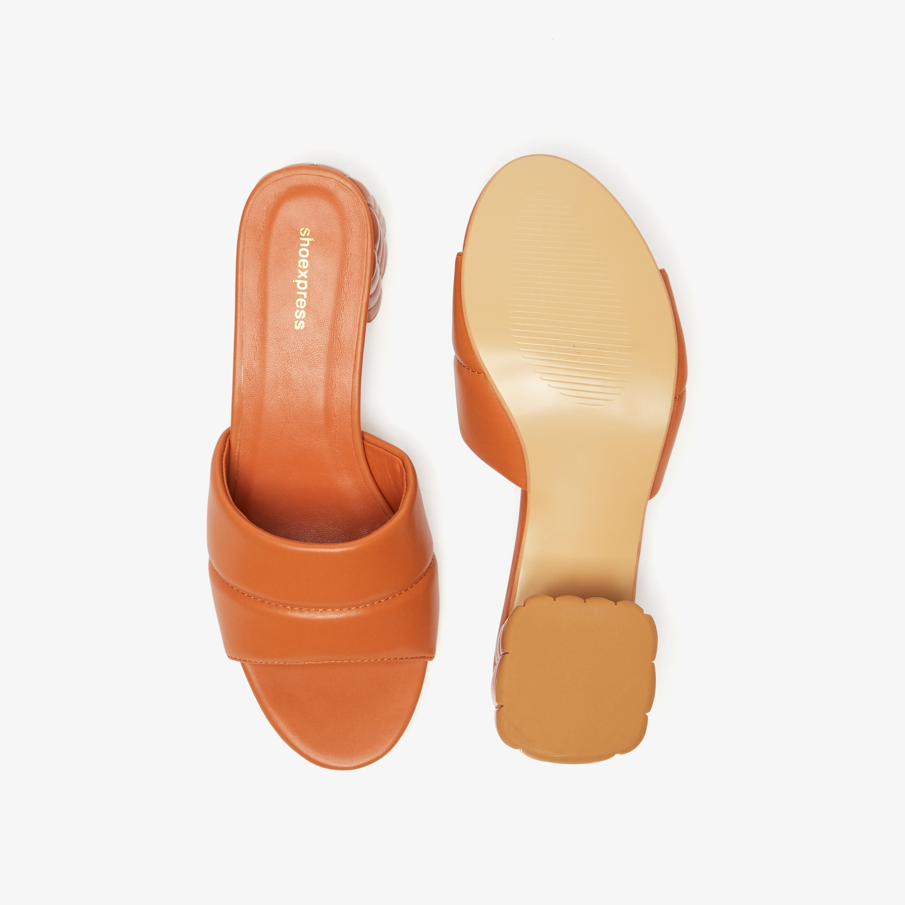 Solid Slip-On Sandals with Quilted Block Heels-women-shoes-heels-image-4