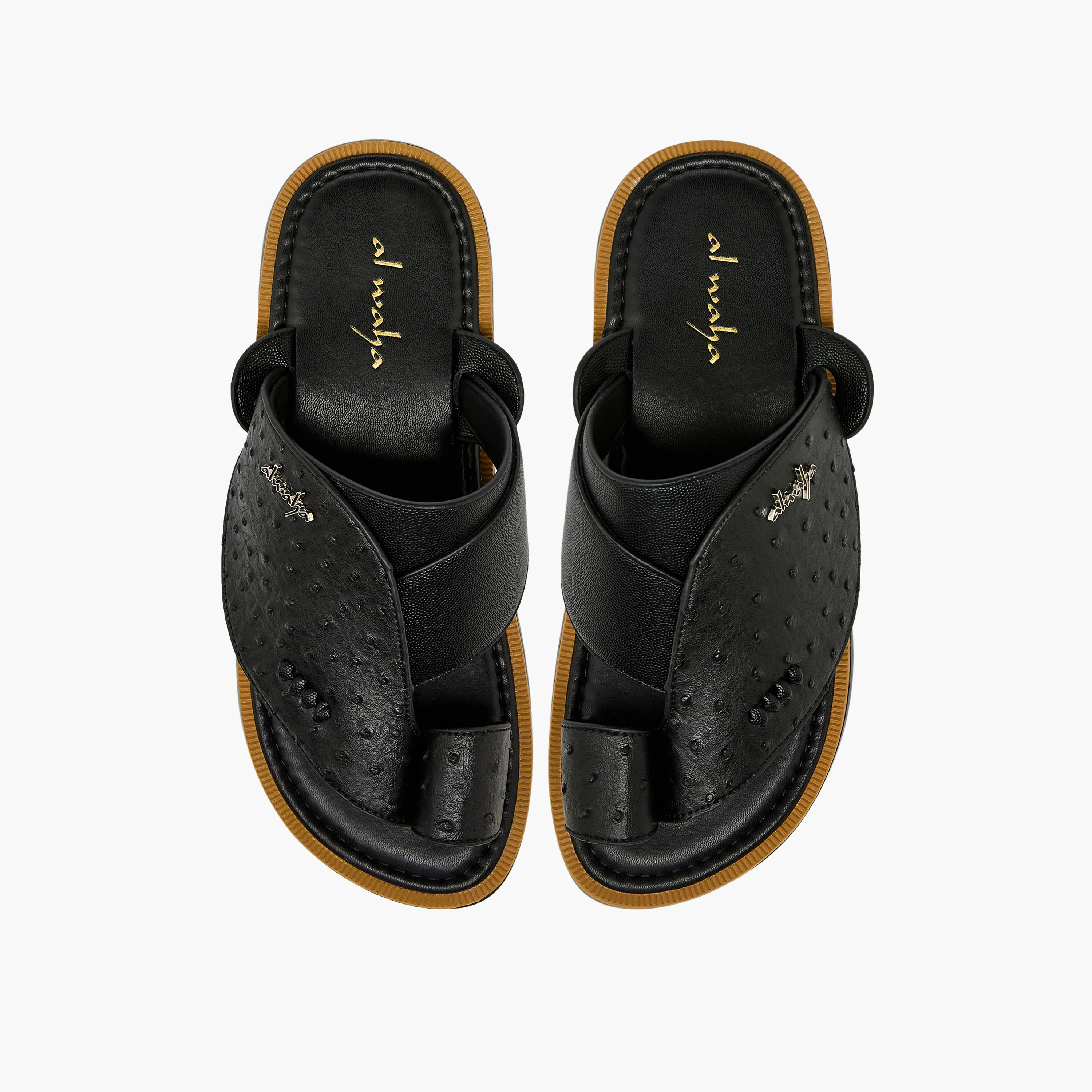 صندل عربي بتفاصيل حلقة للرجال من الواحة-men-shoes-sandals-image-1