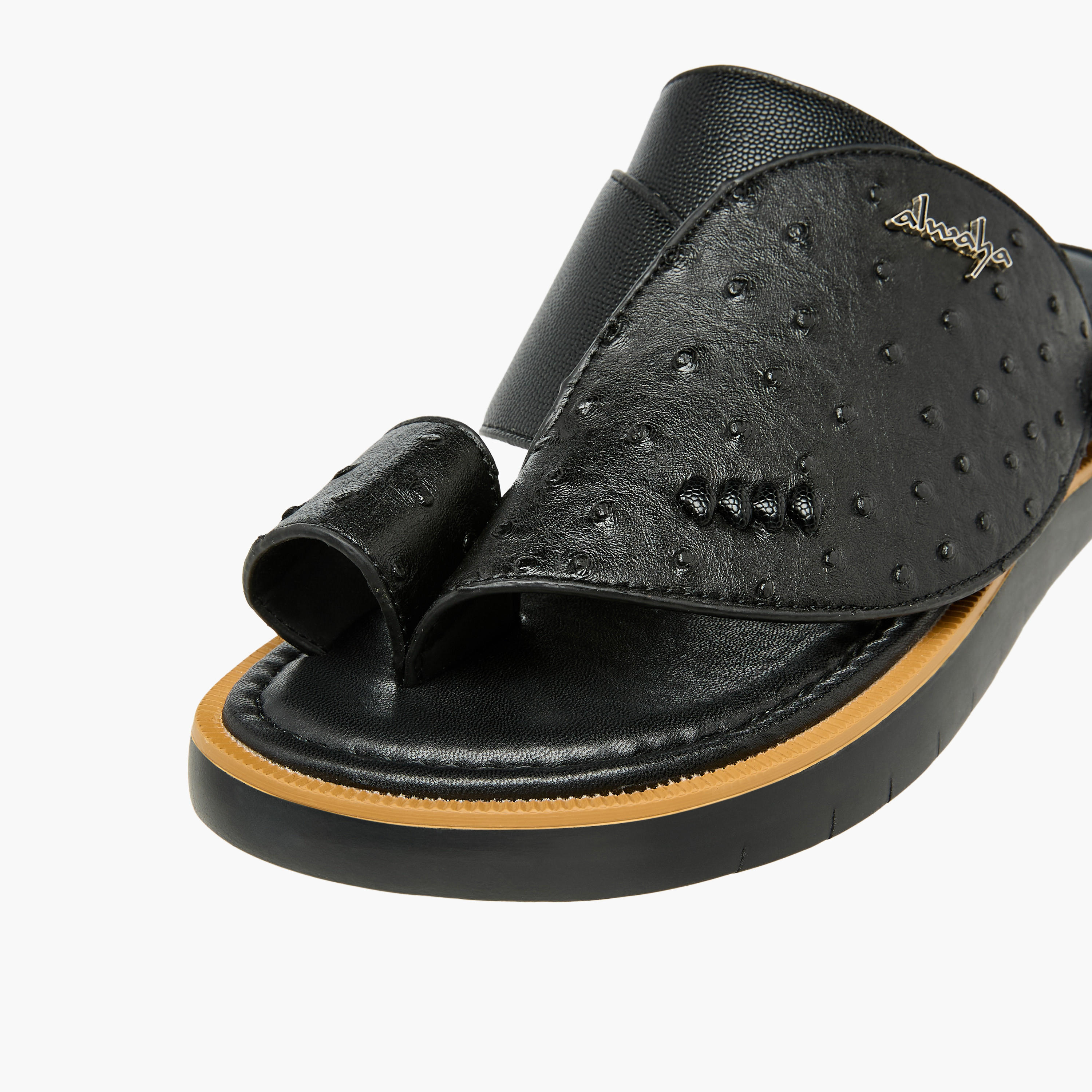 صندل عربي بتفاصيل حلقة للرجال من الواحة-men-shoes-sandals-image-4