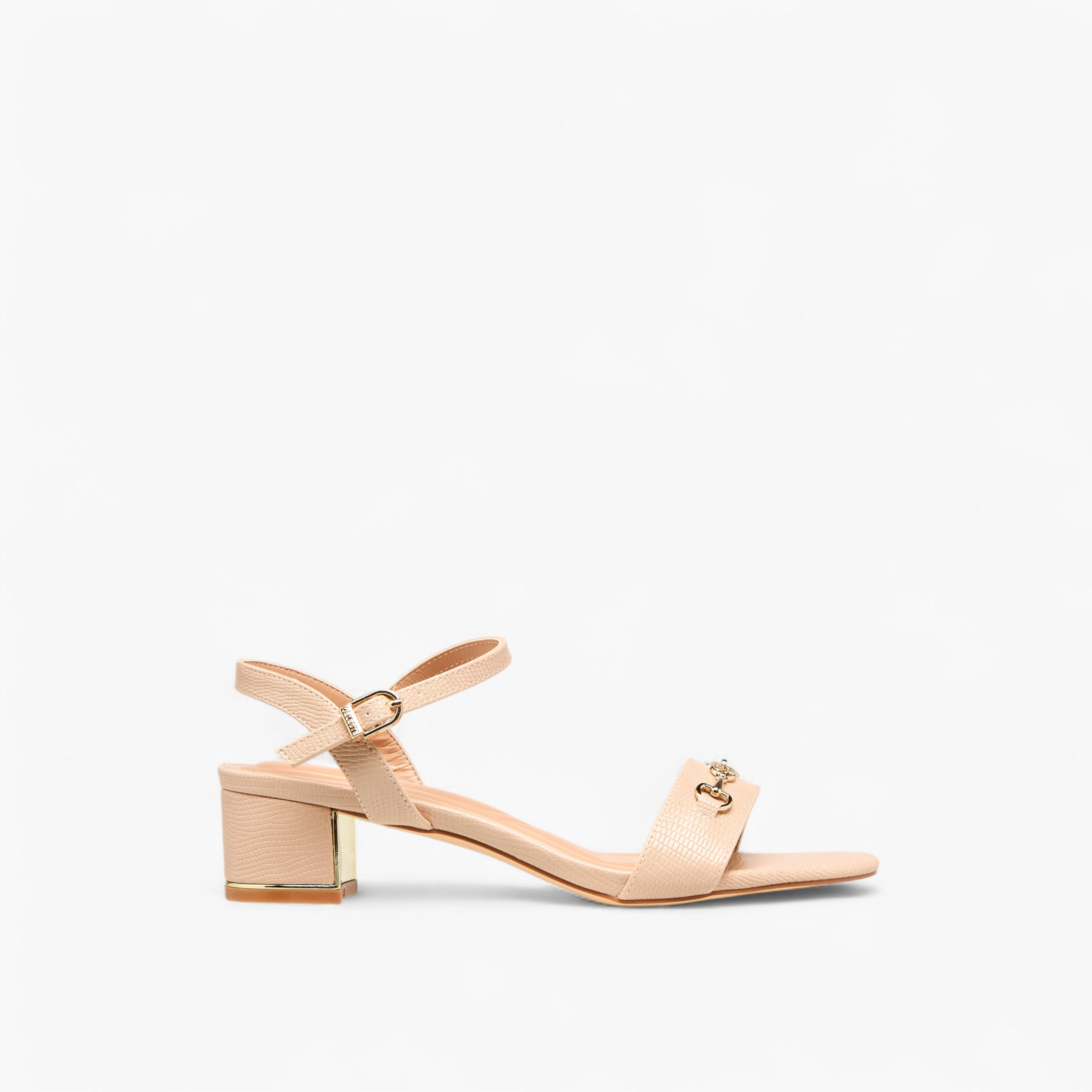 Celeste Women's Solid Block Heel Sandals with Buckle Closure-women-shoes-sandals-heeled-image-3