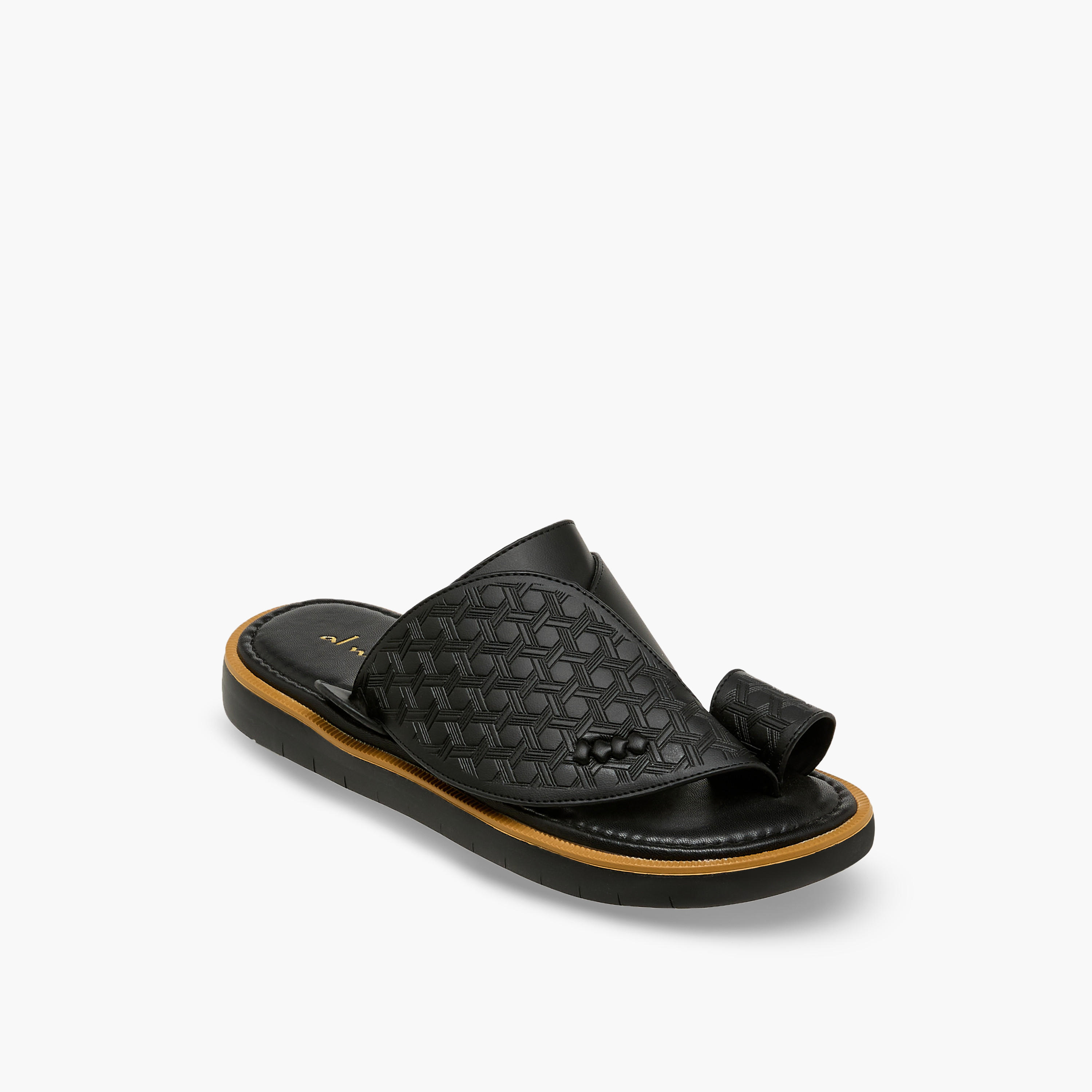 Al Waha Men Textured Arabic Sandals-men-shoes-sandals-image-2