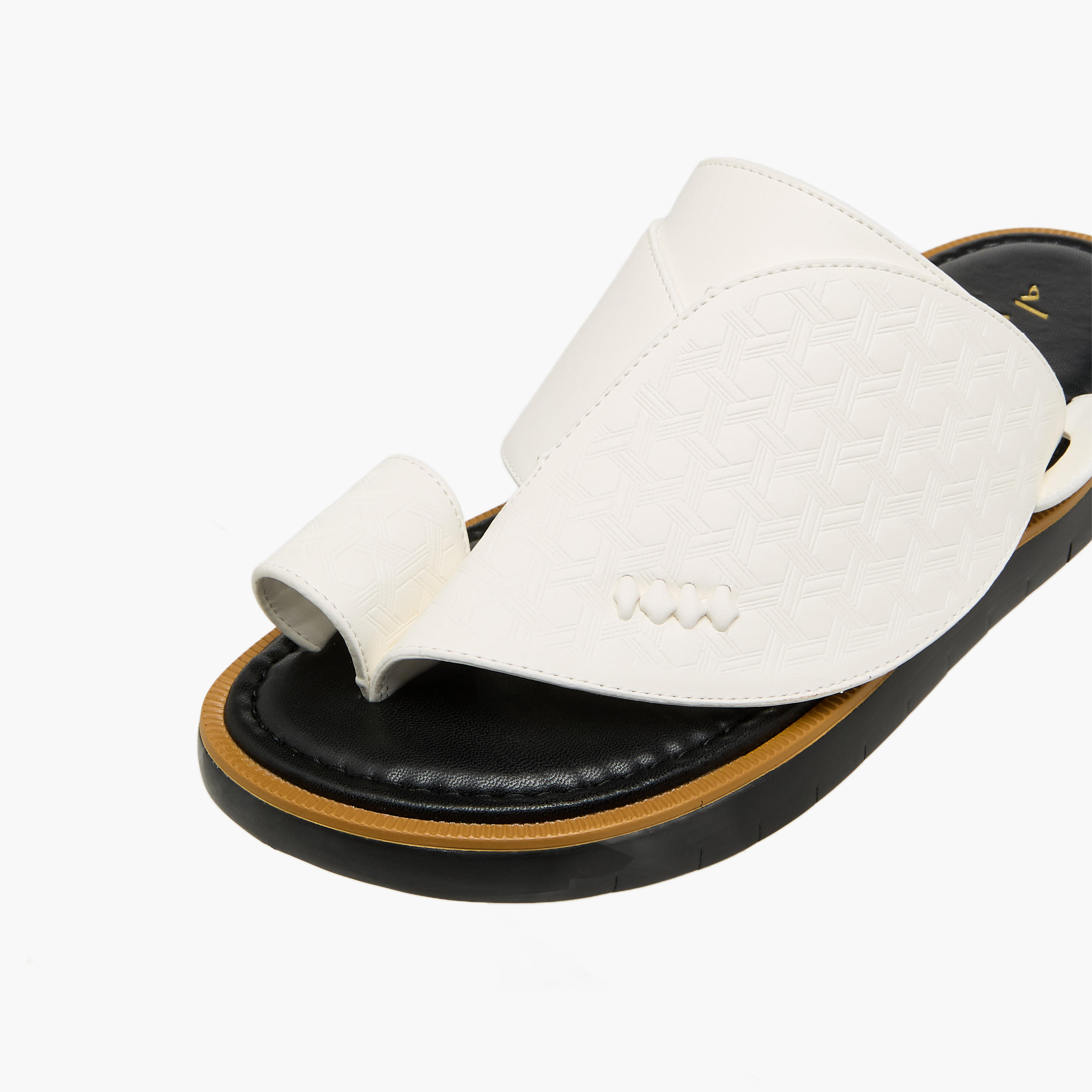 Al Waha Men Textured Arabic Sandals-men-shoes-sandals-image-4