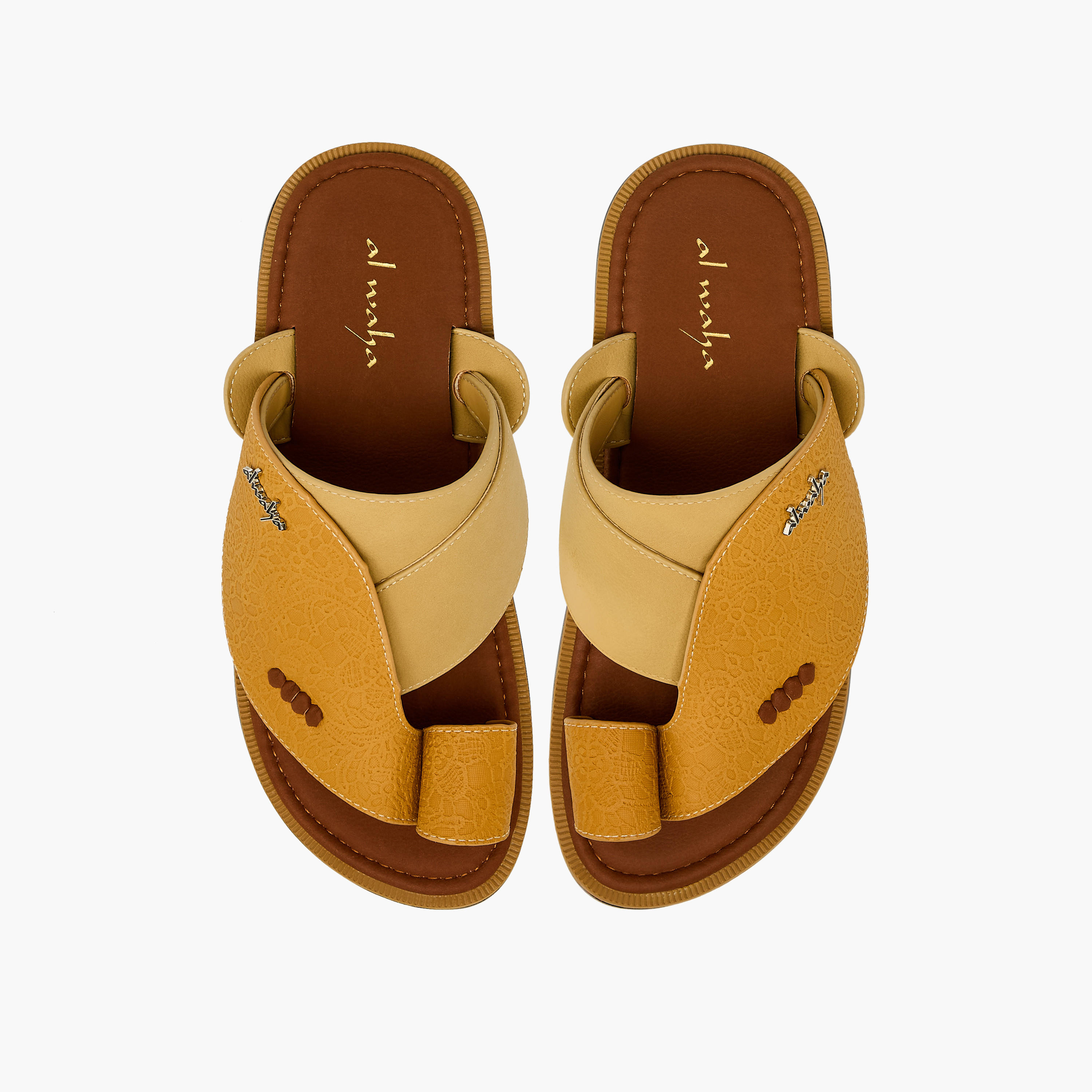 صندل بتفاصيل حلقة أصبع للرجال من الواحة-men-shoes-sandals-image-1