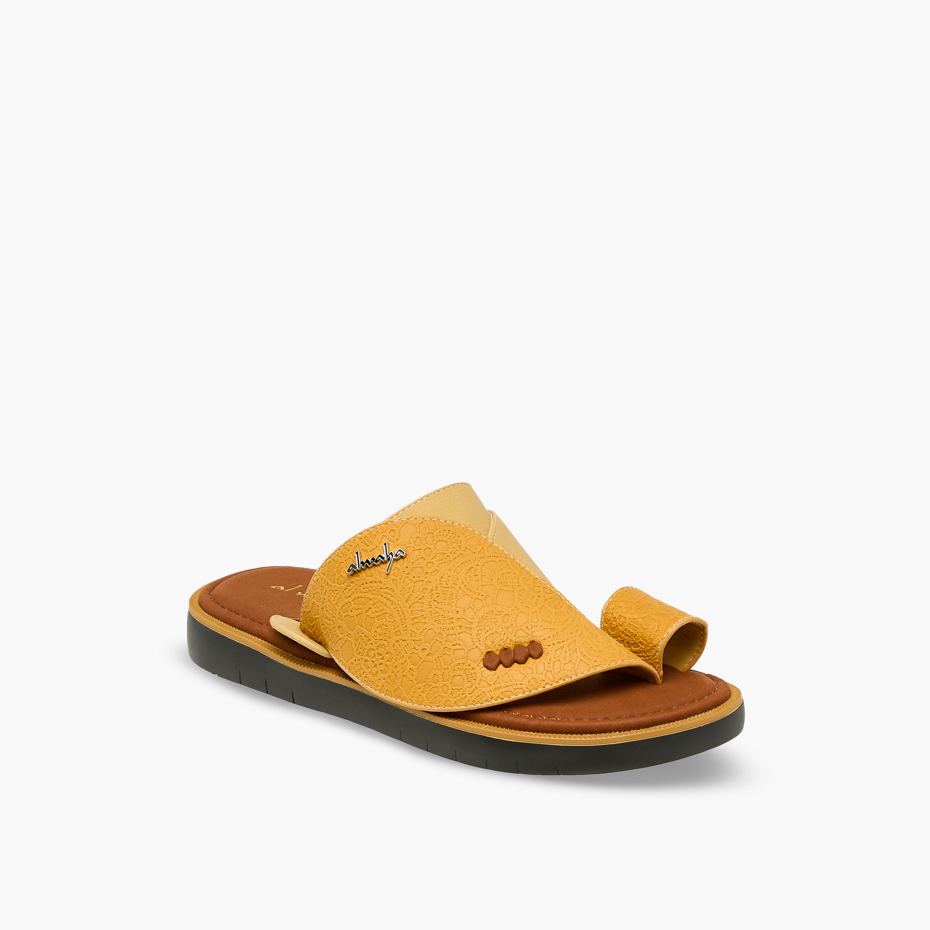 صندل بتفاصيل حلقة أصبع للرجال من الواحة-men-shoes-sandals-image-2