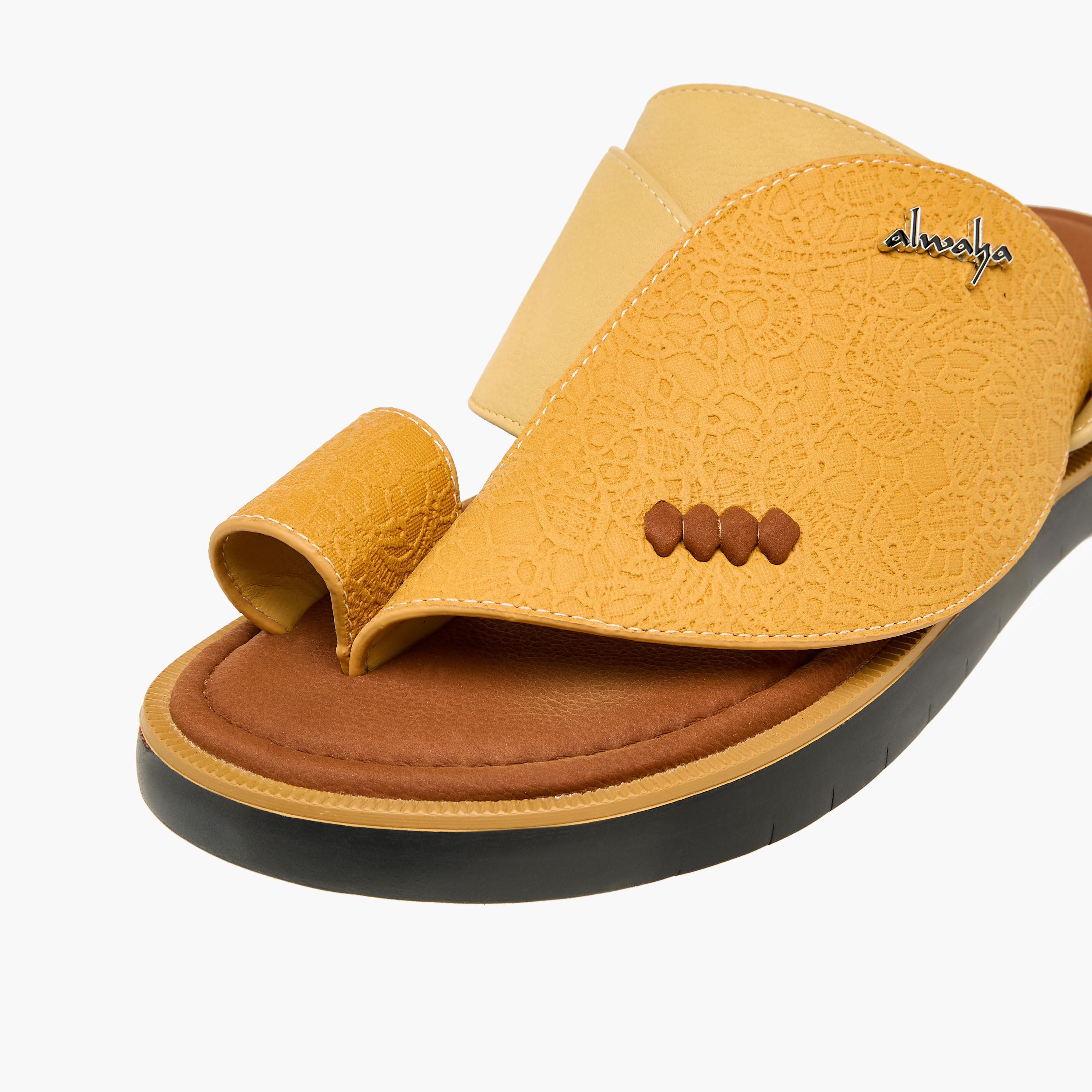 صندل بتفاصيل حلقة أصبع للرجال من الواحة-men-shoes-sandals-image-4