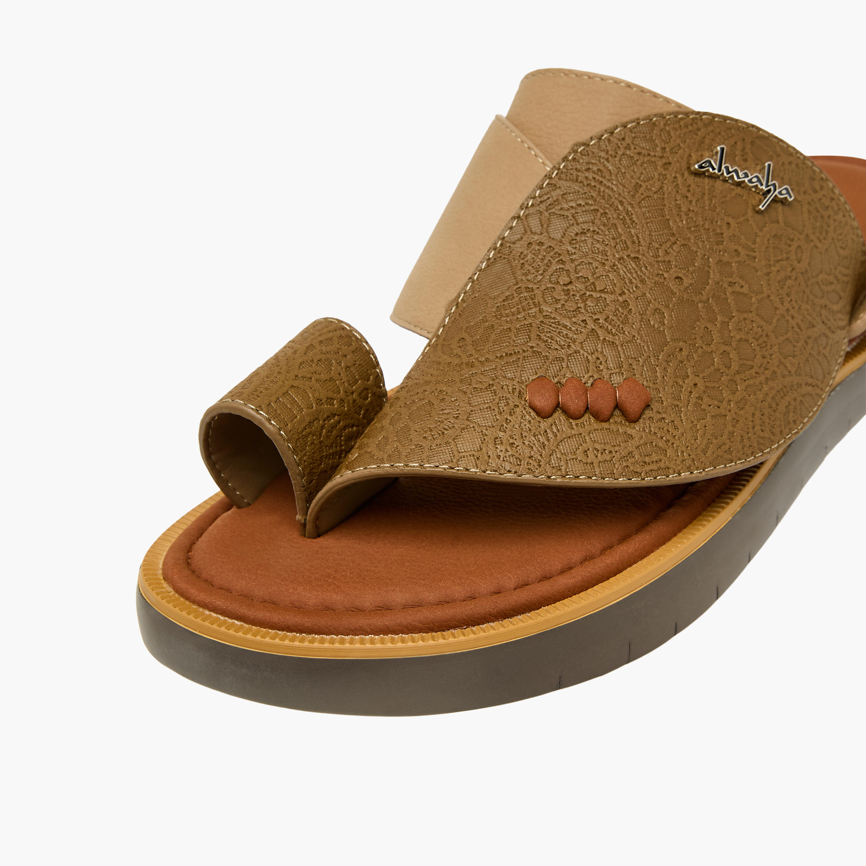 Al Waha Men Toe Loop Detail Arabic Sandals-men-shoes-sandals-image-4