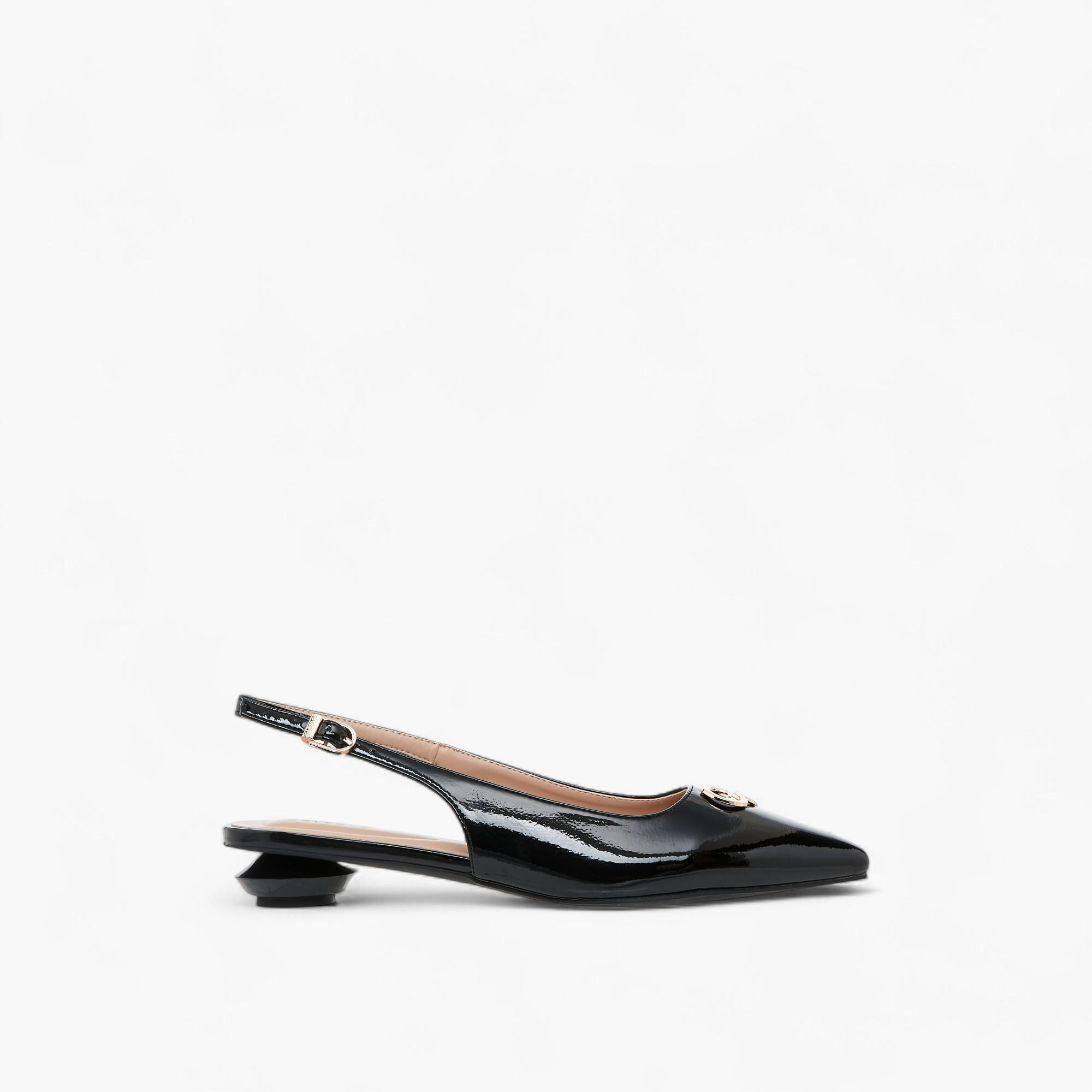 Celeste Women's Metal Accent Pointed Shoes with Buckle Closure-women-shoes-heels-image-3